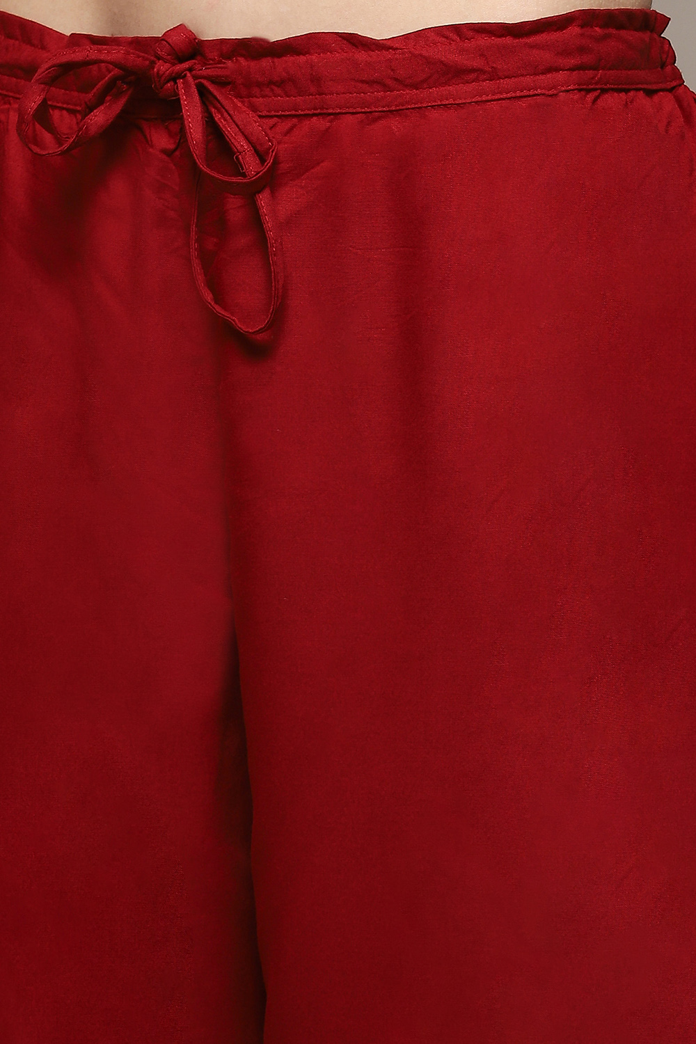 Teal LIVA Gathered Kurta Palazzo Suit Set image number 2