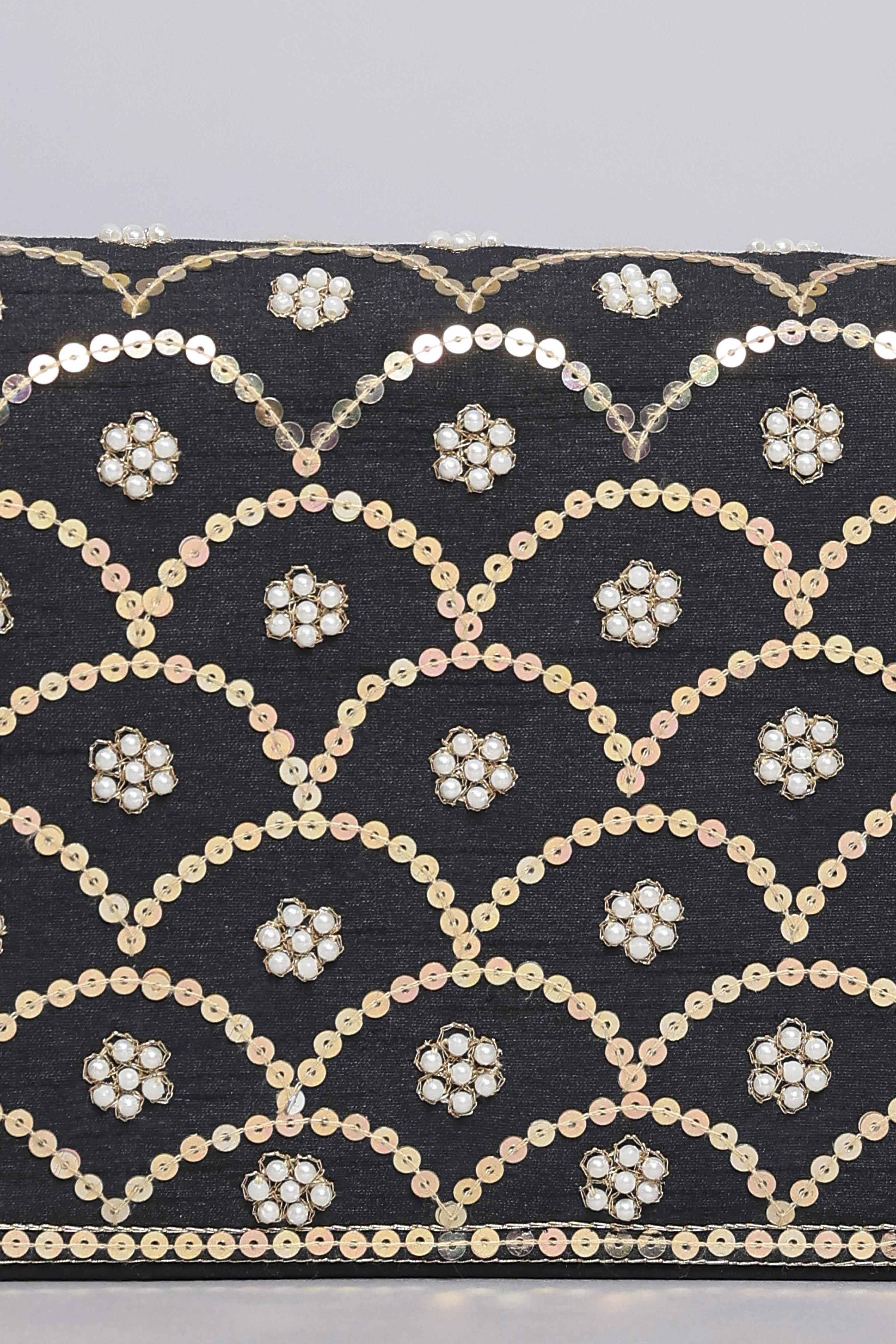 Black Polycotton Clutch image number 1