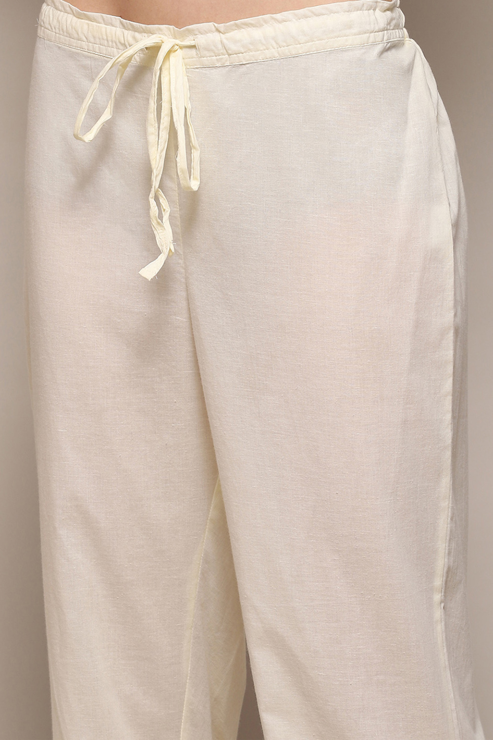 Powder Blue Cambric Narrow Kurta Pant Suit Set image number 2