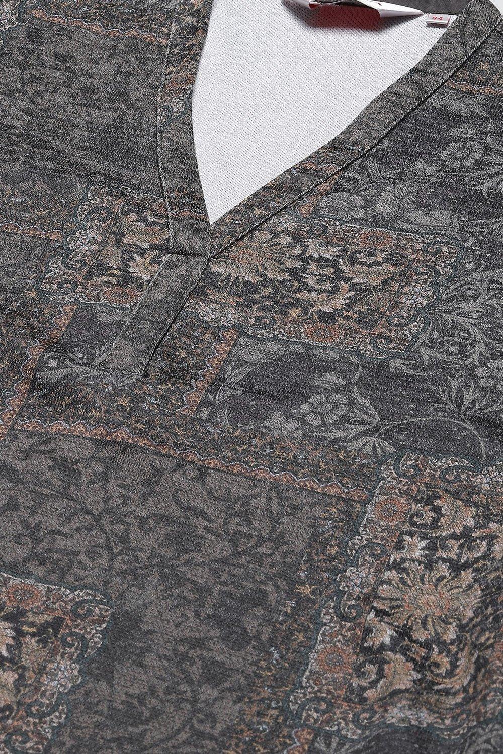 Oil Pink Straight Printed Kurta image number 1