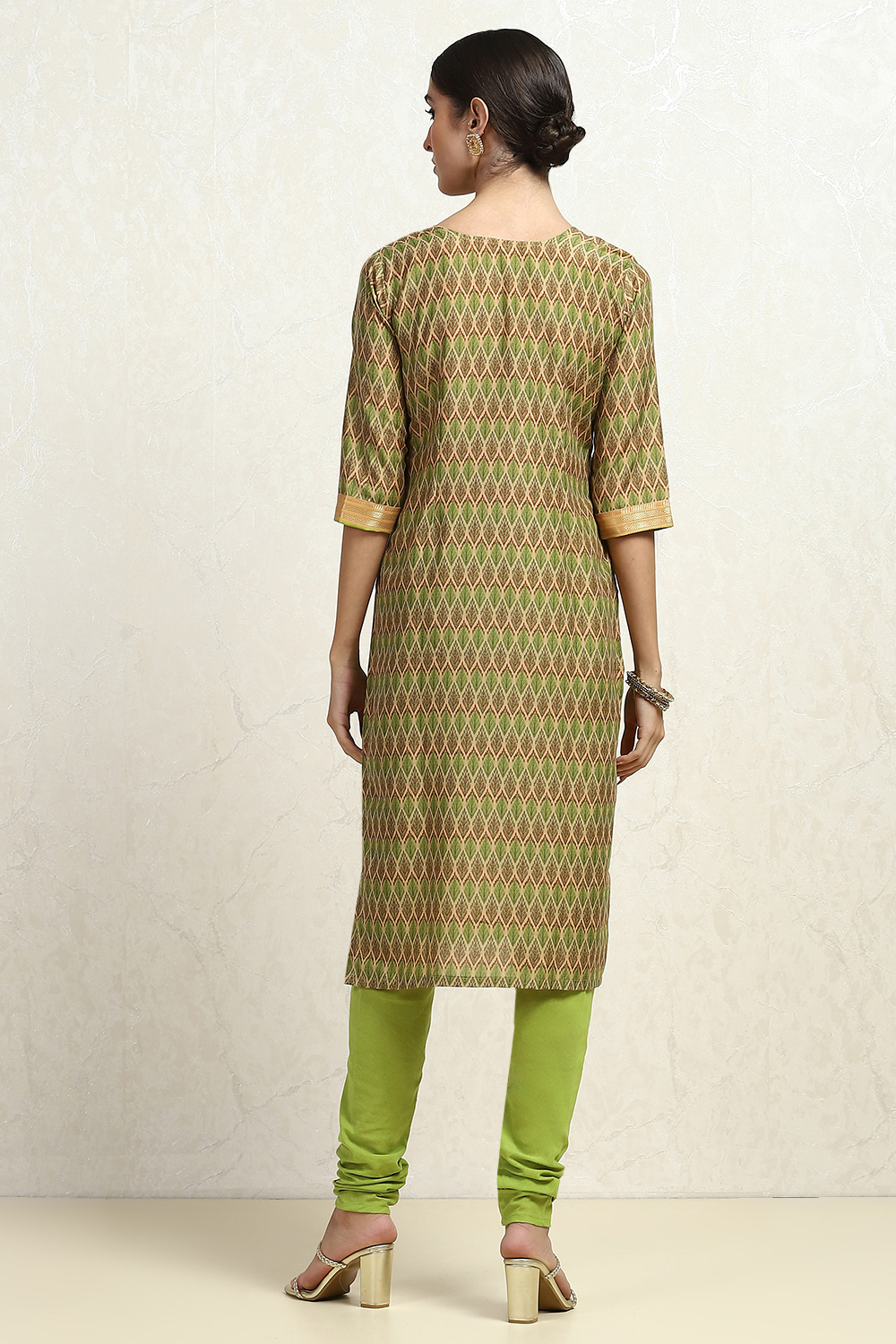 Grey Cotton Handloom Unstitched Suit Set image number 5