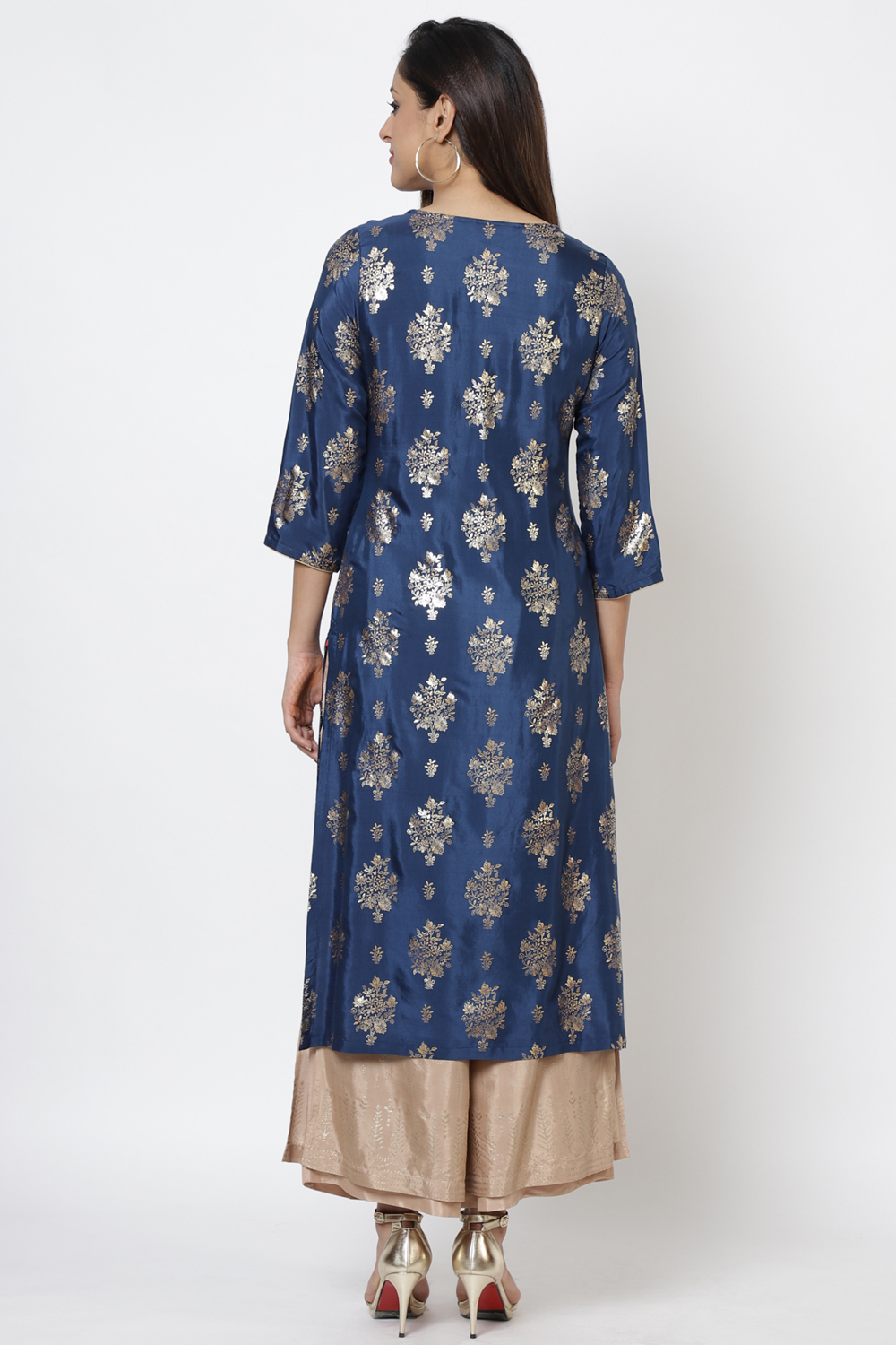 Yellow Viscose Straight Kurta image number 5