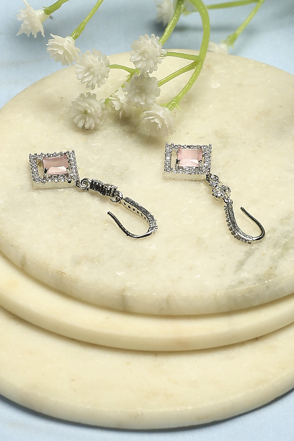 Light Pink Alloy Drop & Danglers image number 2