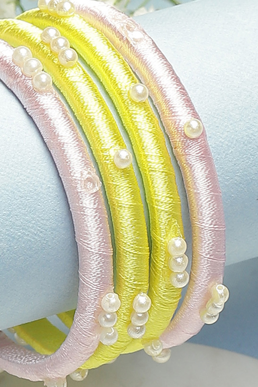 Pink & Yellow Kids Bangles image number 1