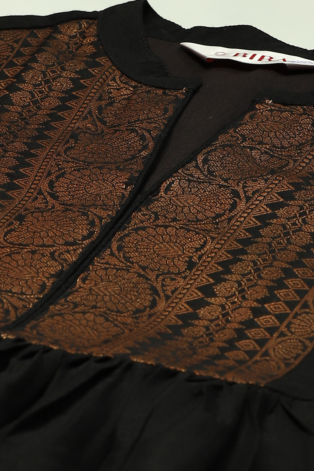 Maroon Yarn-Dyed Flared Kurta image number 1