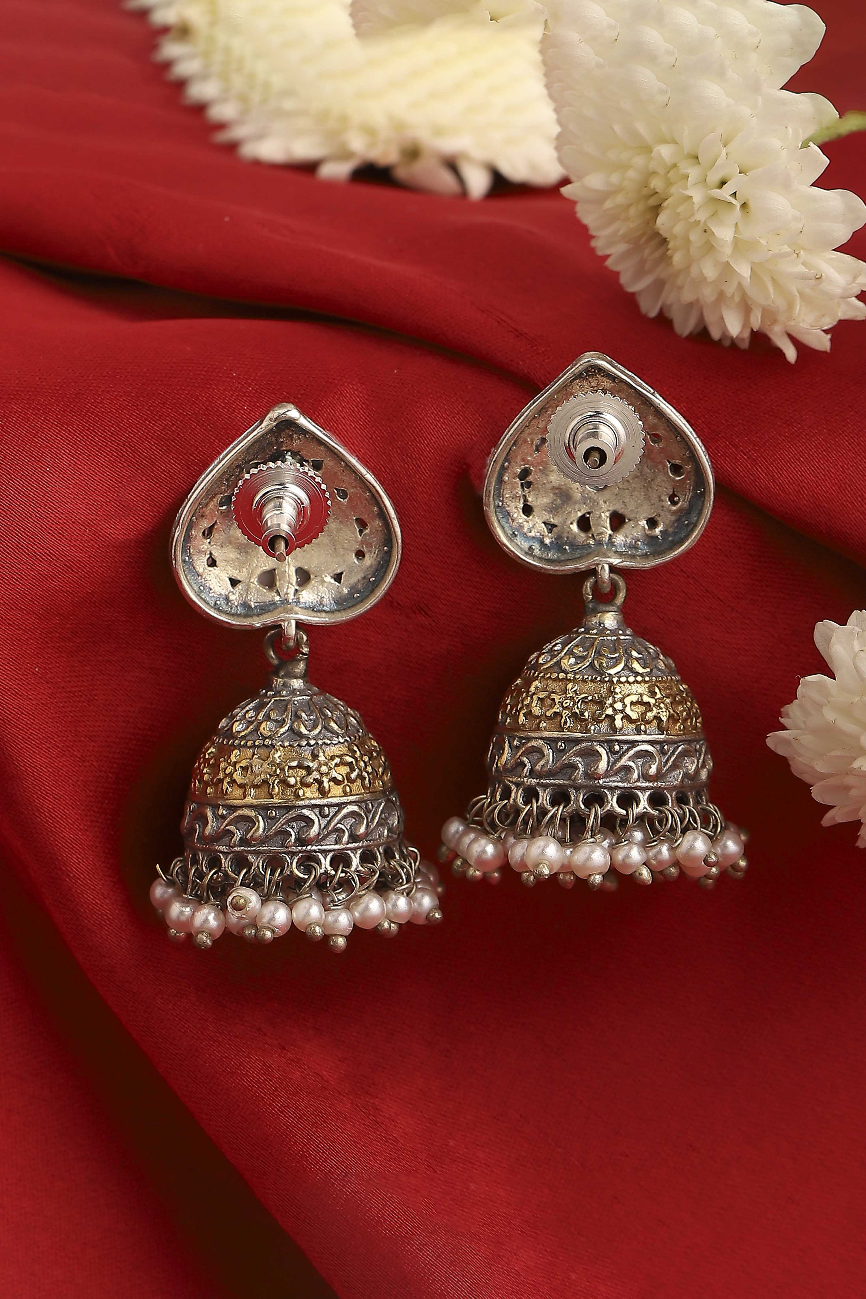Oxid Gold Brass Jhumka image number 2