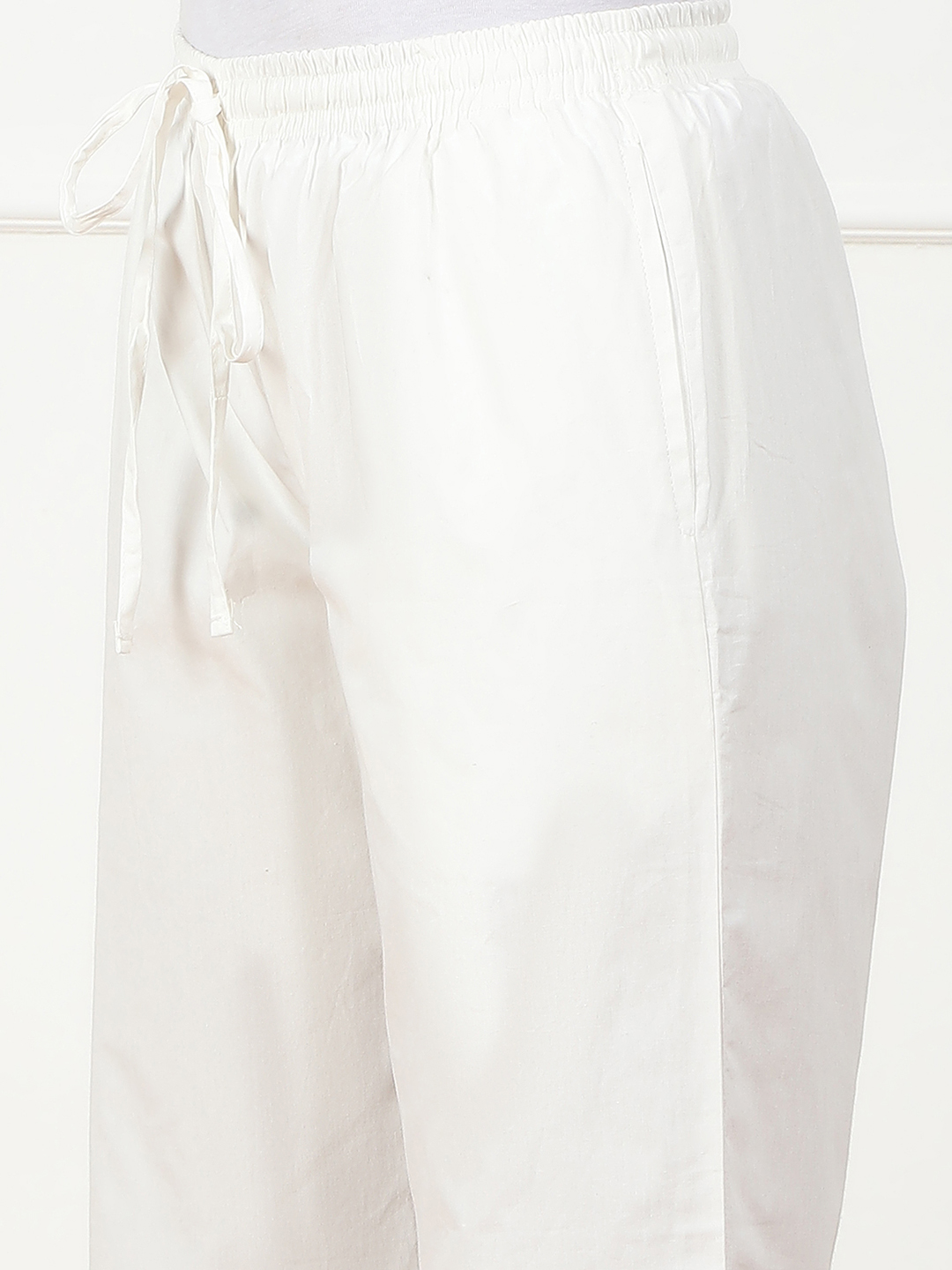 Fuschia Cotton Straight Pant image number 1