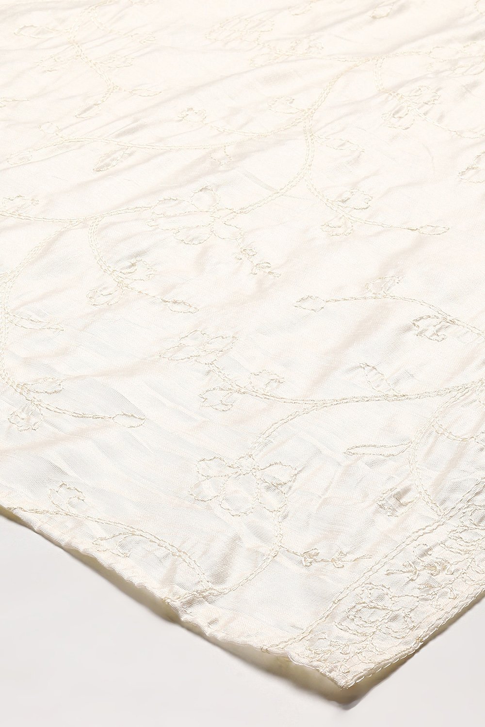 Off-white Threadwork Dupatta image number 1