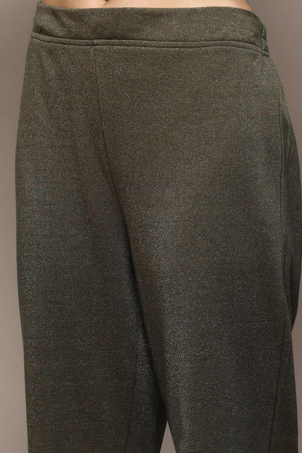 Teal Green Polyester Straight Yarndyed 2 Piece Set image number 2