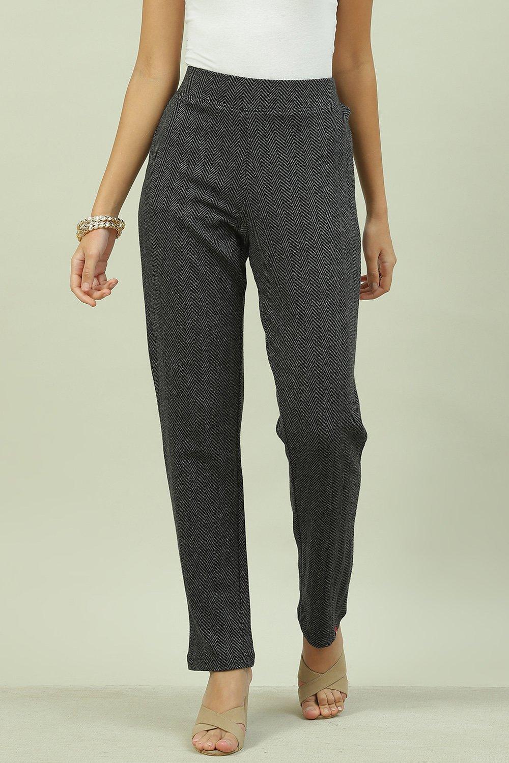 Navy Cotton Pants image number 3