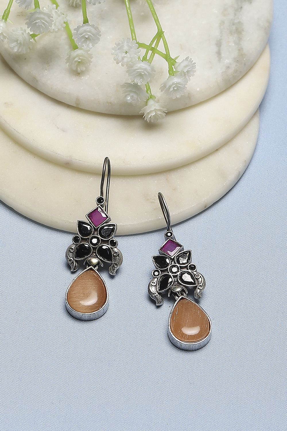 Orange Brass Drop & Danglers image number 0