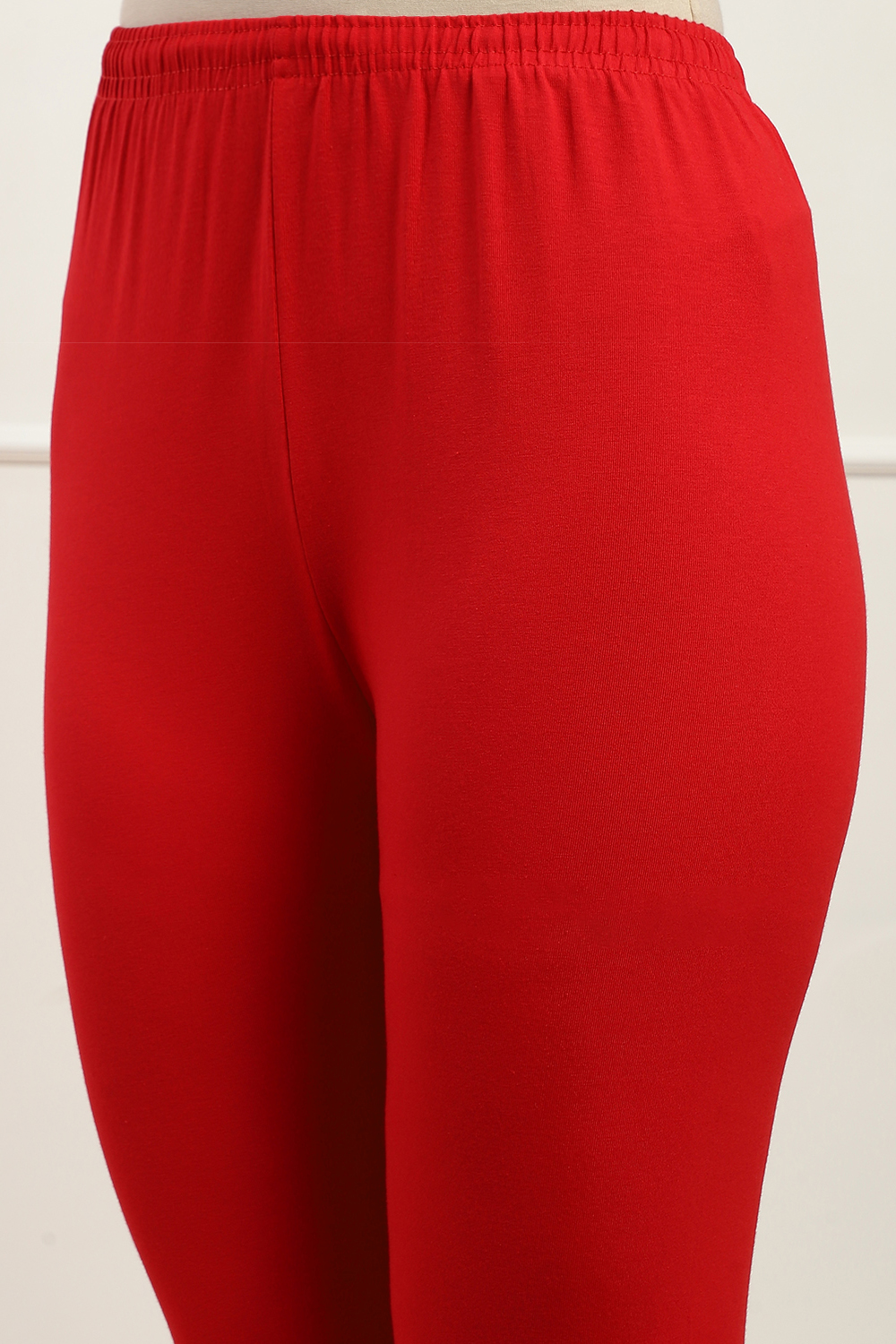 Camel Cotton Blend Solid Churidar image number 1