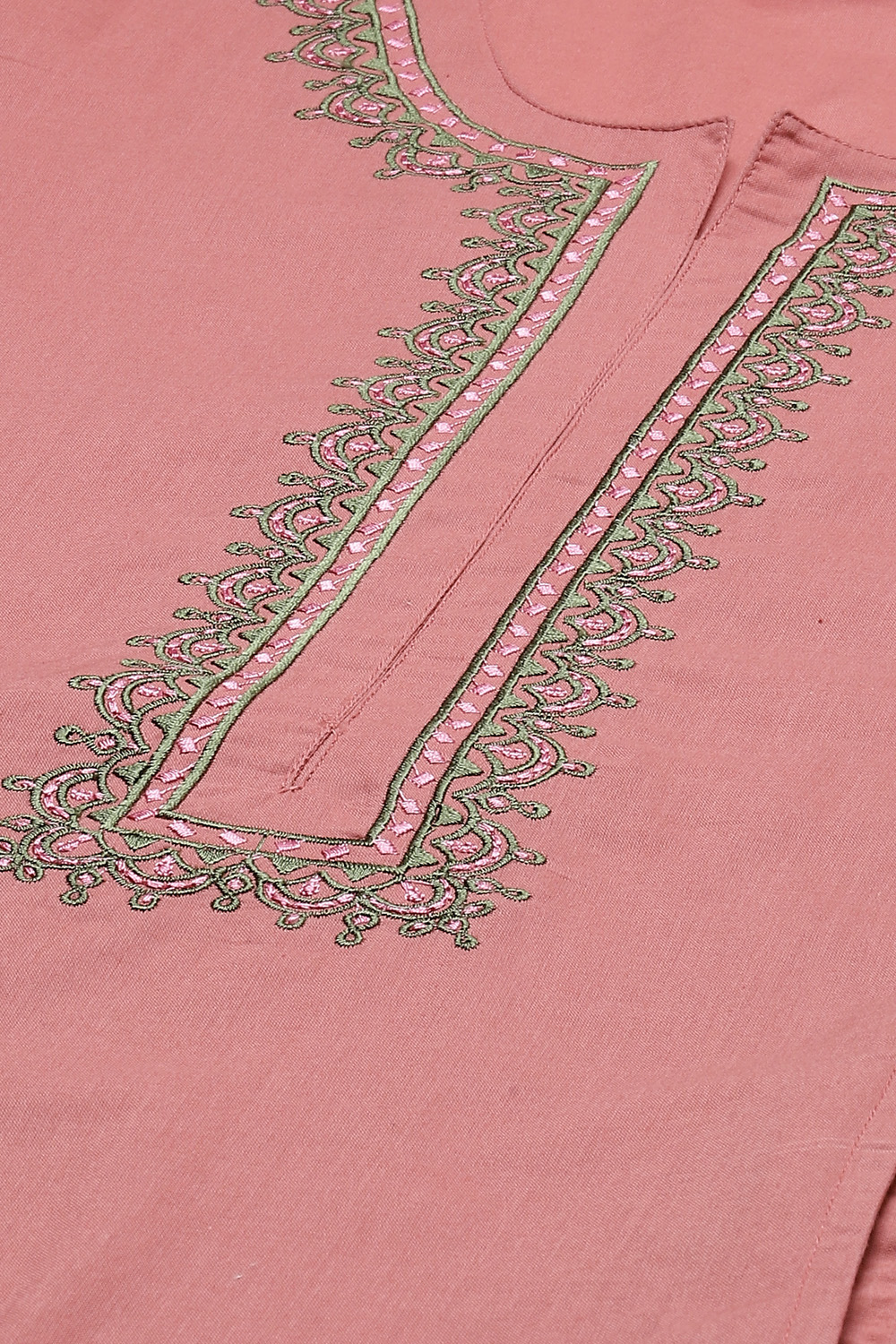 Peach Cotton Kalidar Kurta Palazzo Suit Set image number 1