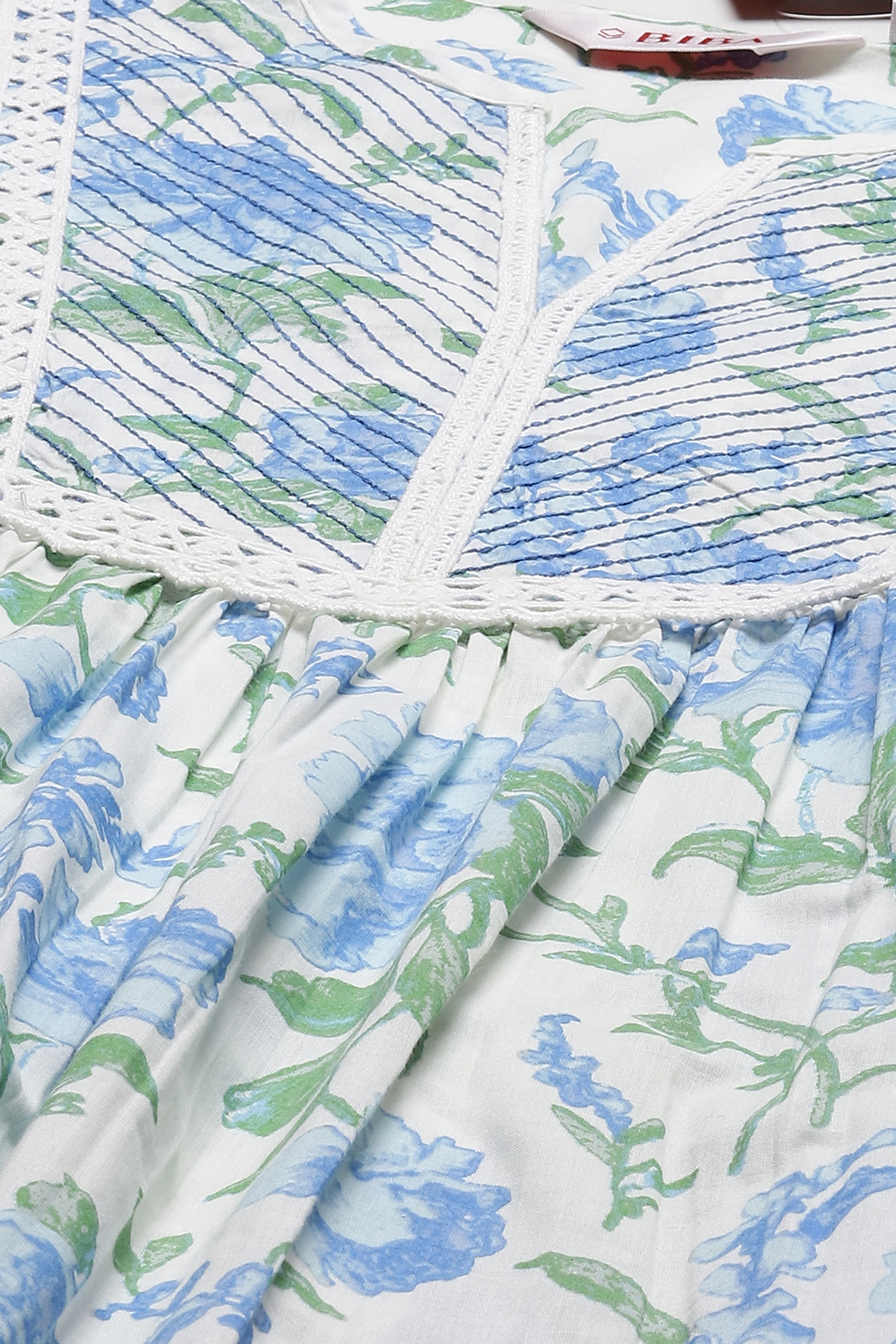 Yellow Cotton Printed Kurti image number 1