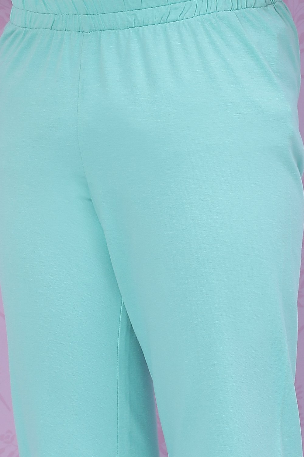 Blue Cotton Straight Printed Kurta Set image number 2