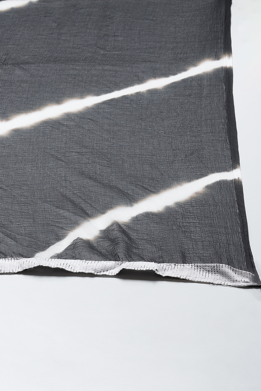 White Cotton Machine Embroidered Unstitched Suit Set image number 3