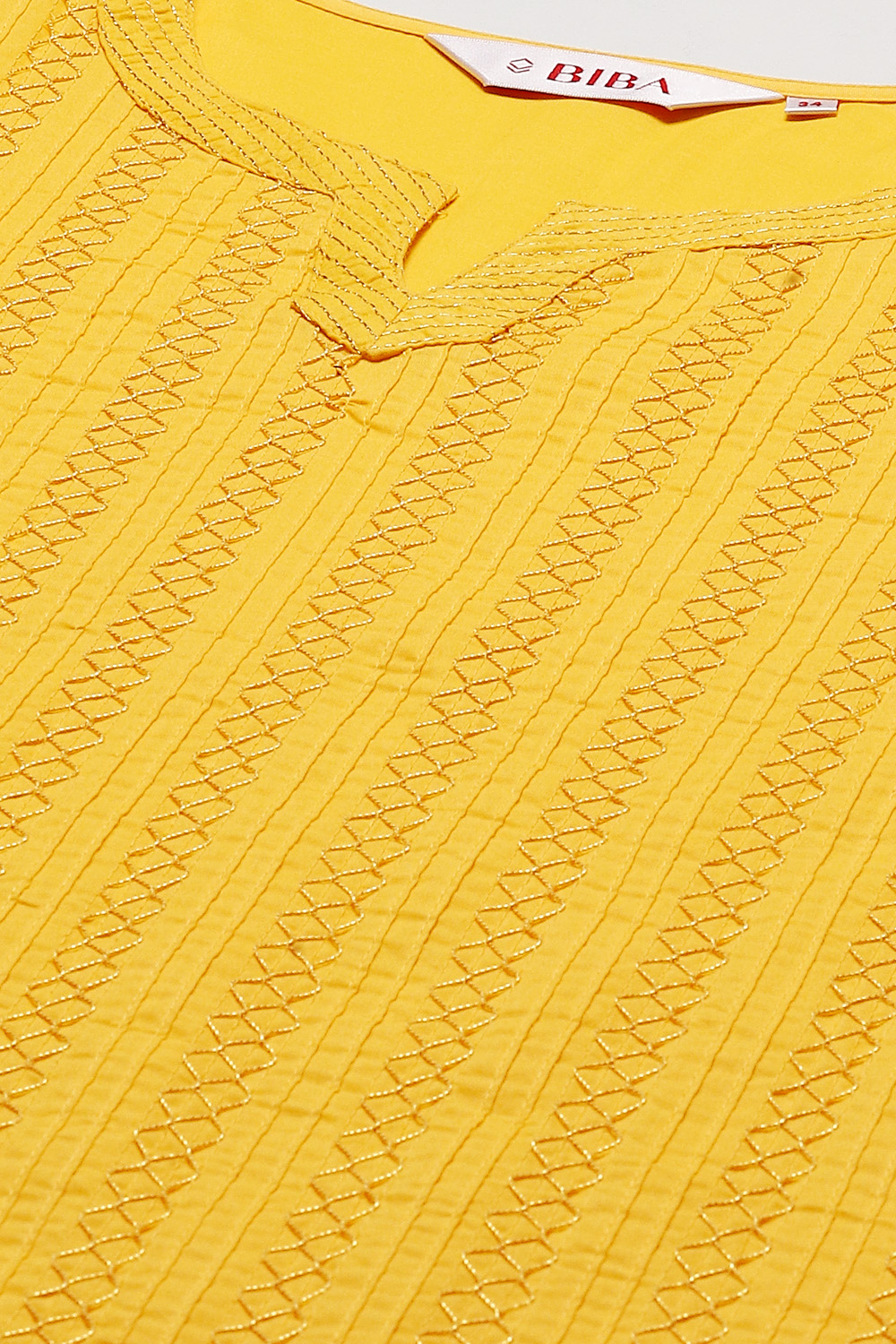 Off White Cotton Straight Kurta image number 1