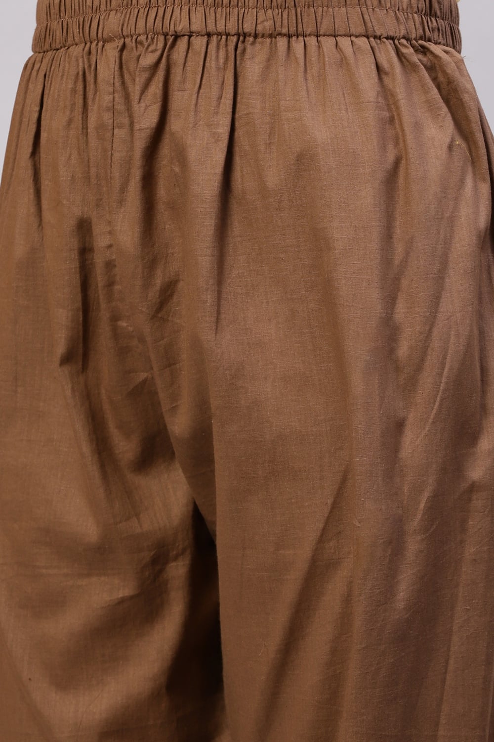Brown Cotton Blend Digital Print Unstitched Suit Set image number 3