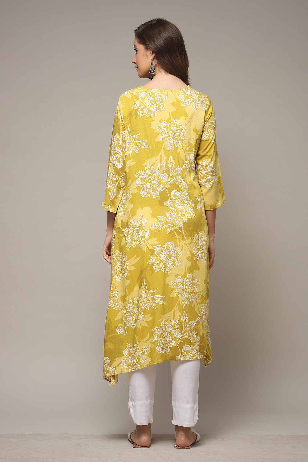 Coral LIVA Straight Printed Kurta image number 2