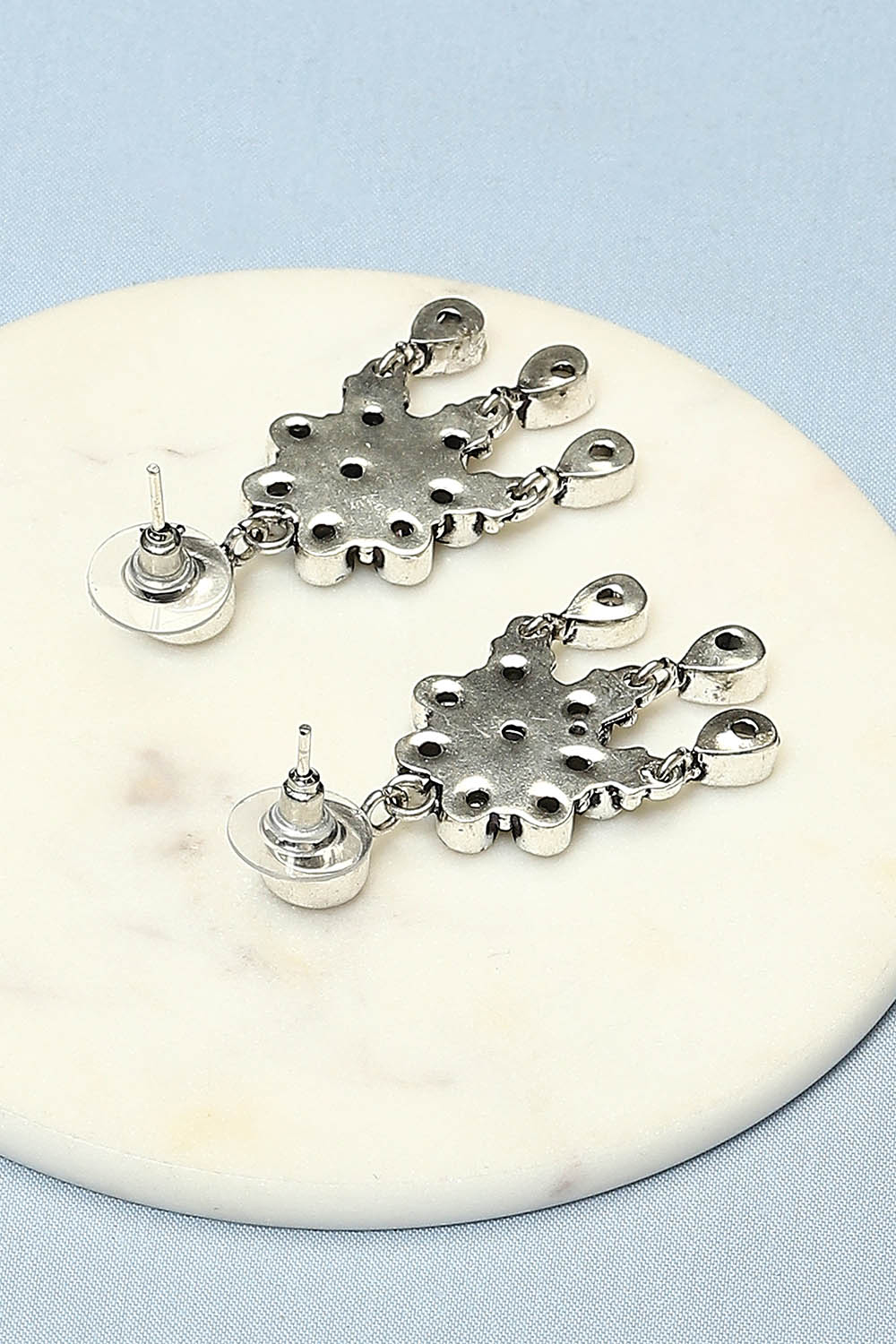 White Brass Earrings image number 2