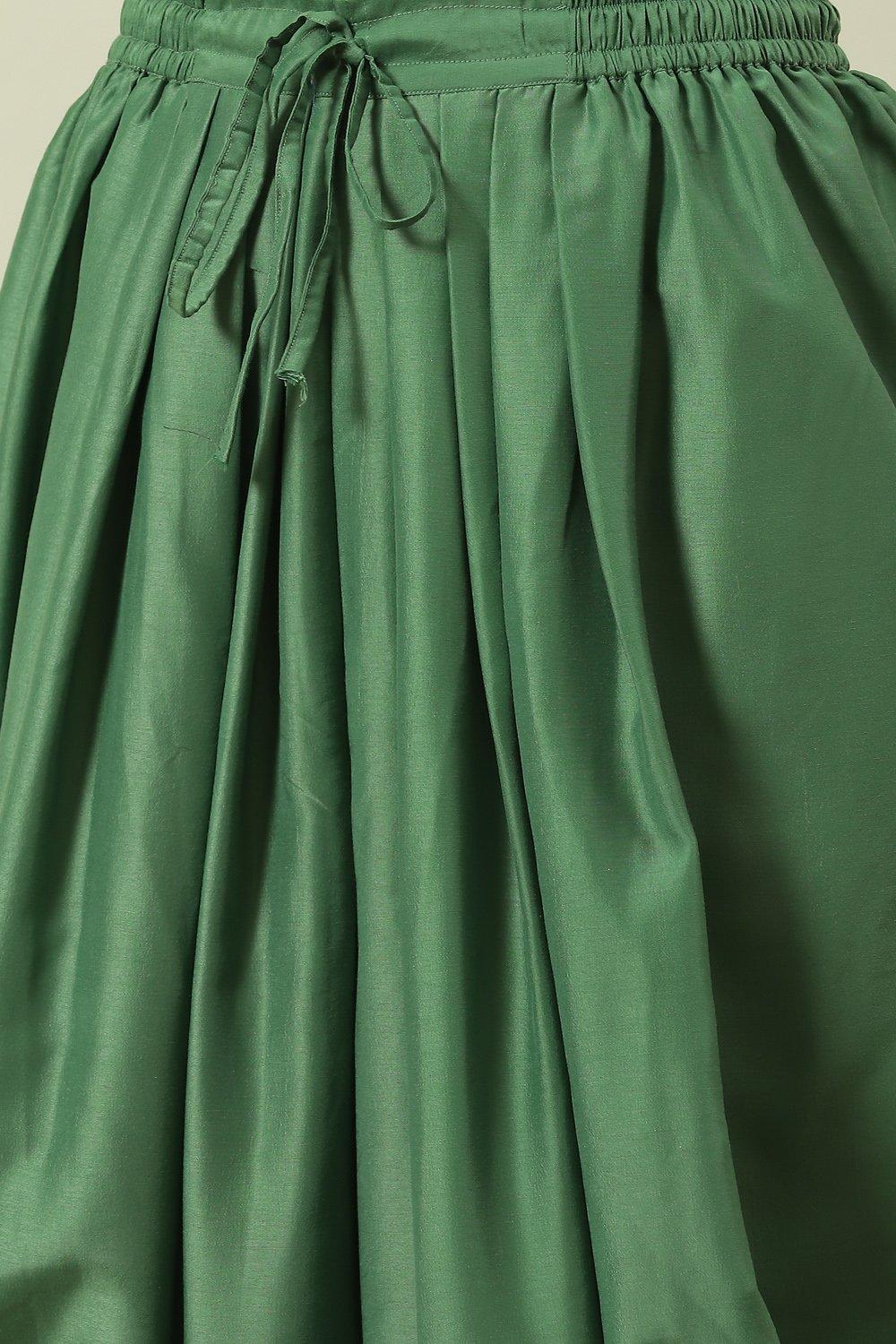 Green Printed Straight Kurta Dhoti Salwar Suit Set image number 2