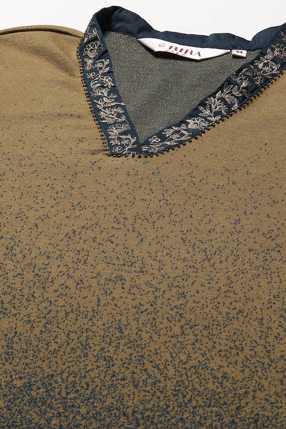 Teal Green Polyester Straight Yarndyed 2 Piece Set image number 1