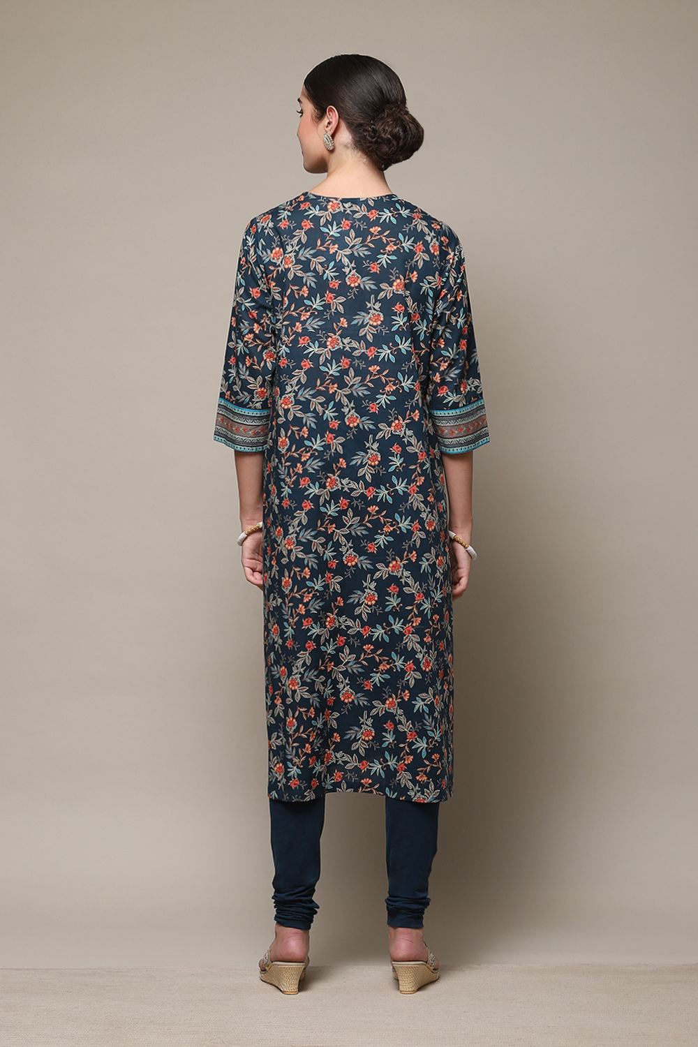 Black Cotton Blend Straight 2 Piece Set image number 4