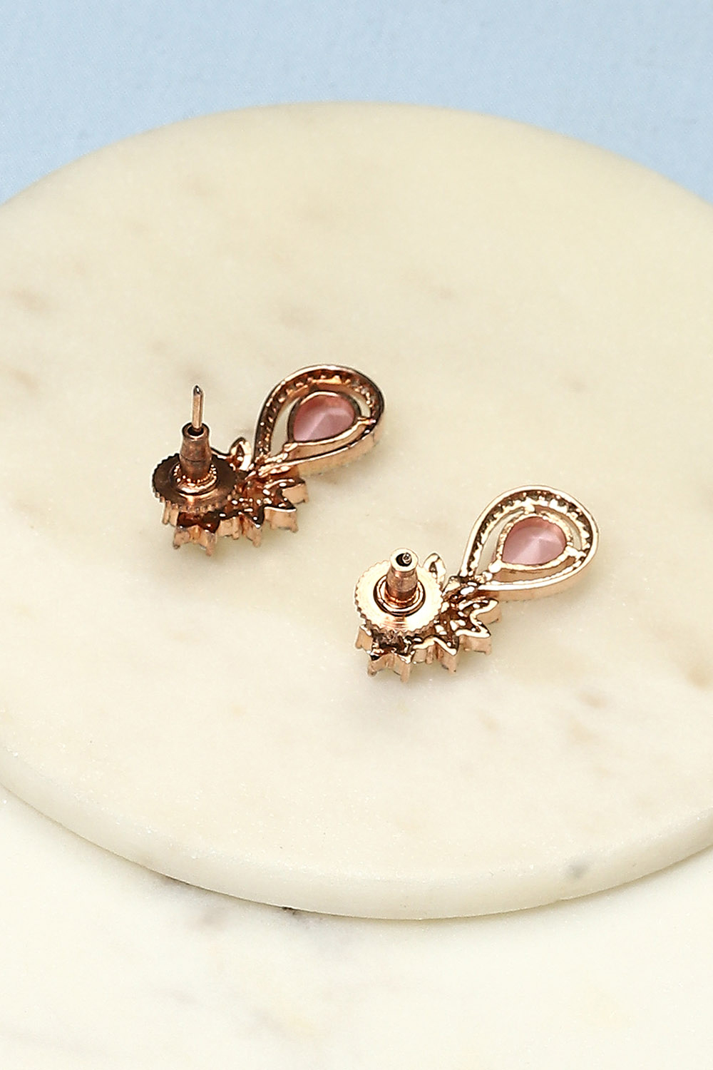 Light Pink Brass Earrings image number 2