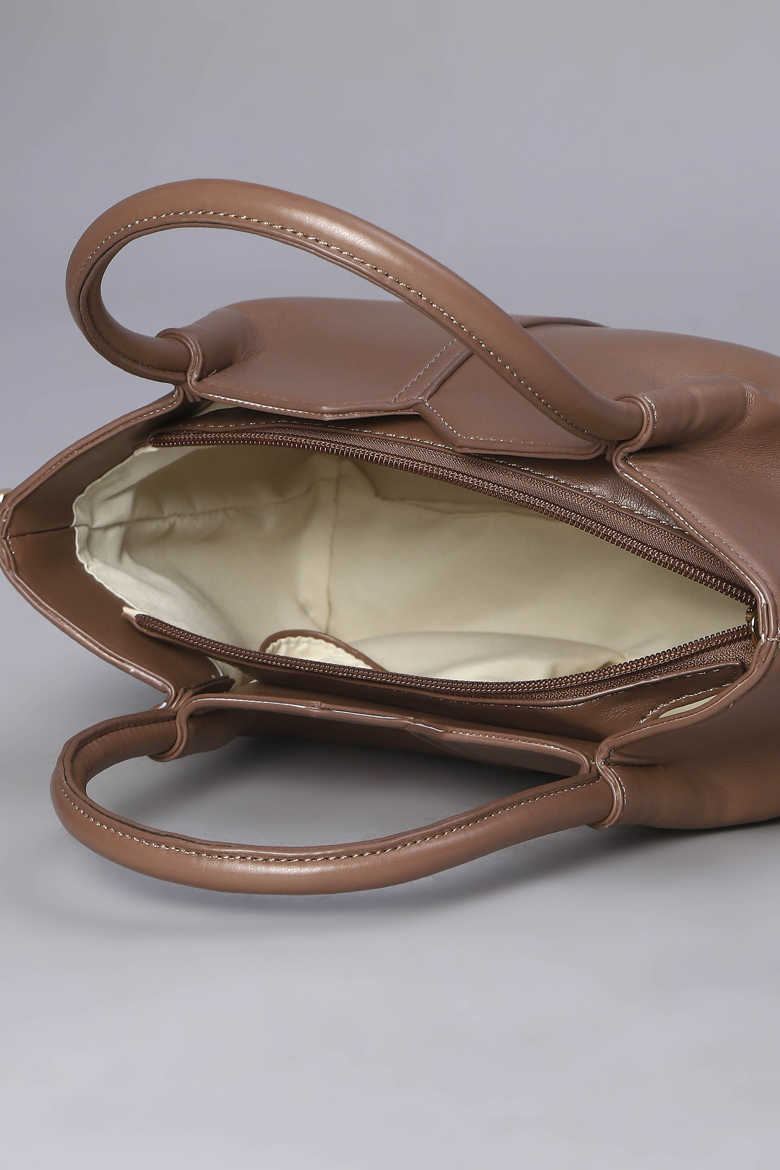 Mocha PU Handbag image number 5