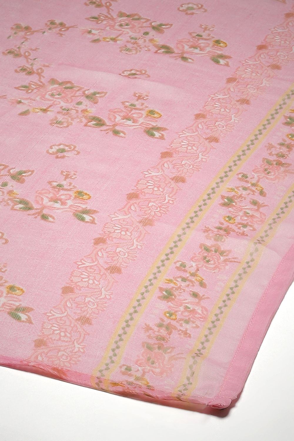 Multi Cotton Blend Digital Print Unstitched Suit Set image number 4