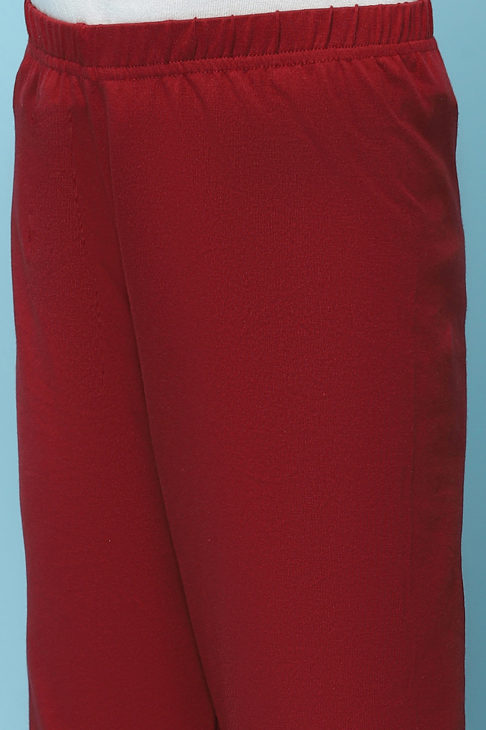 Fuchsia Cotton Lycra Regular Fit Capri image number 1