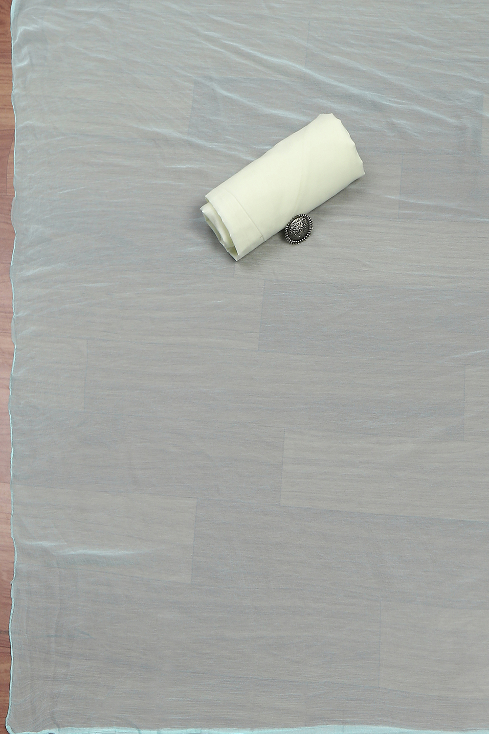 Peach Modal Satin Machine Embroidered Unstitched Suit Set image number 3