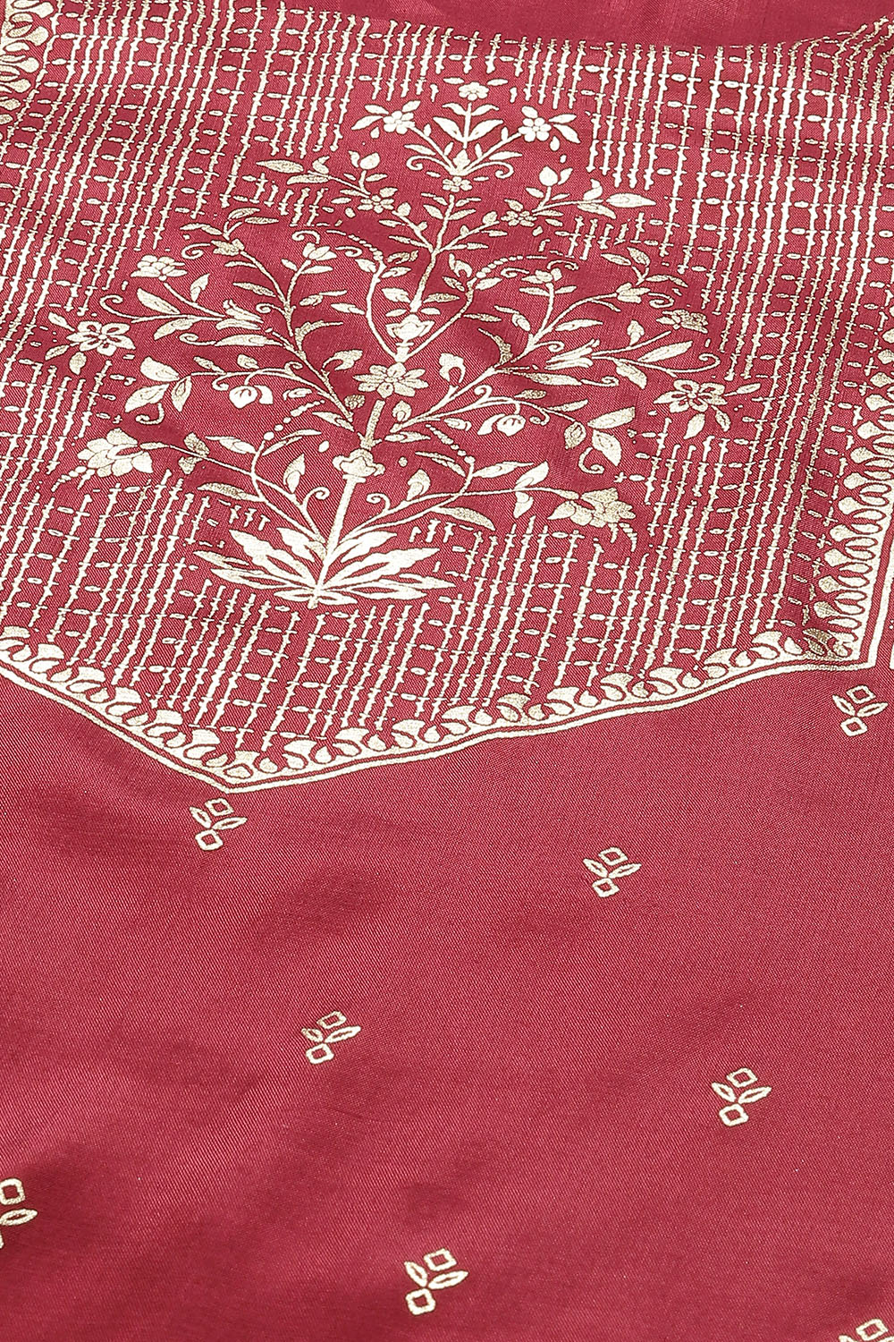 Wine Straight Kurta Regular Pants Suit Set image number 1