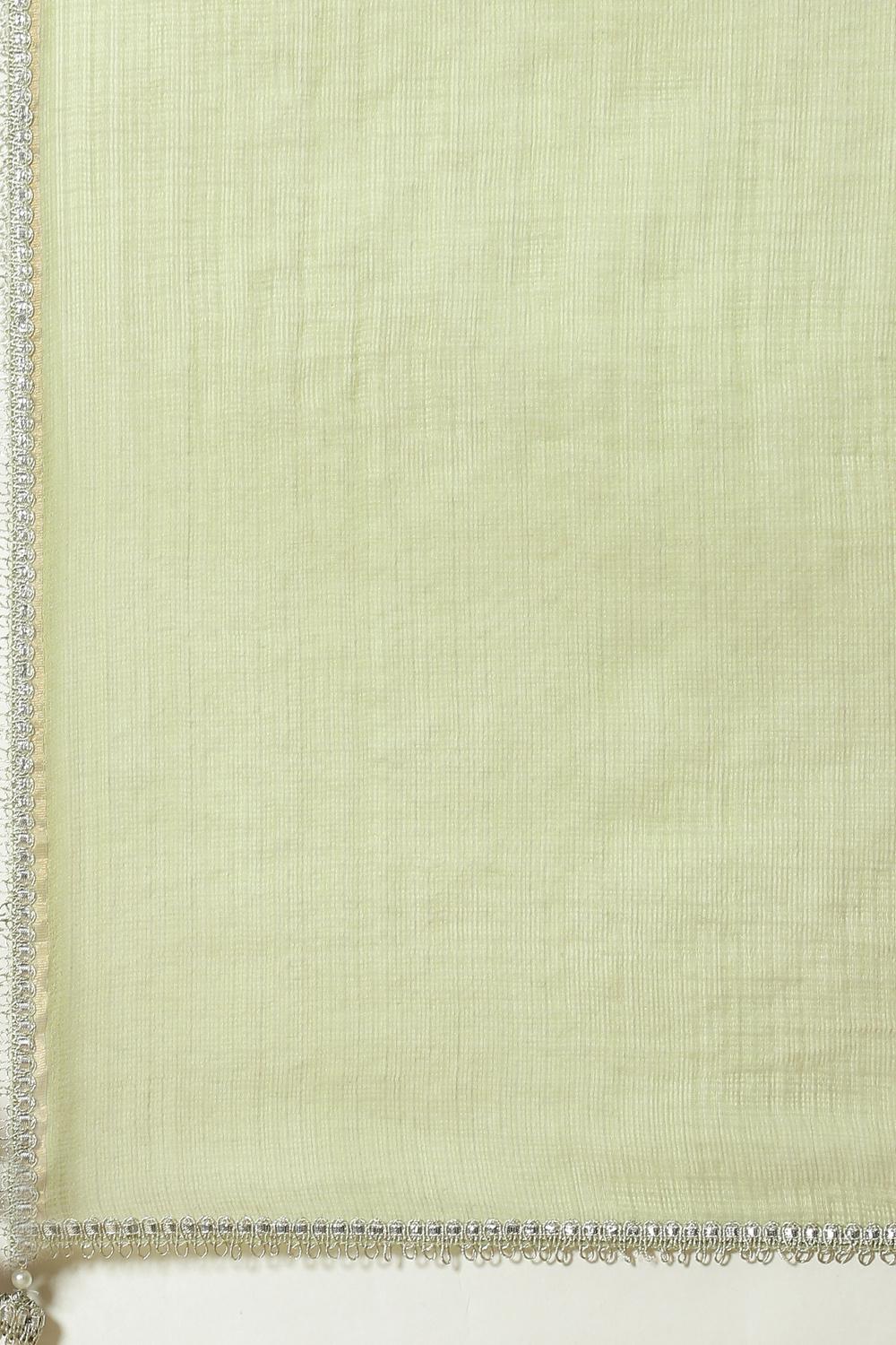 Soft Green Straight Kurta Palazzo Suit Set image number 3