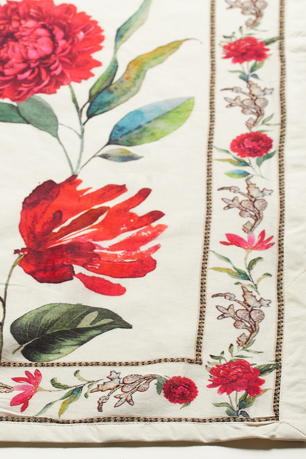 Rohit Bal Beige Cotton Silk Flared Printed Suit Set image number 2