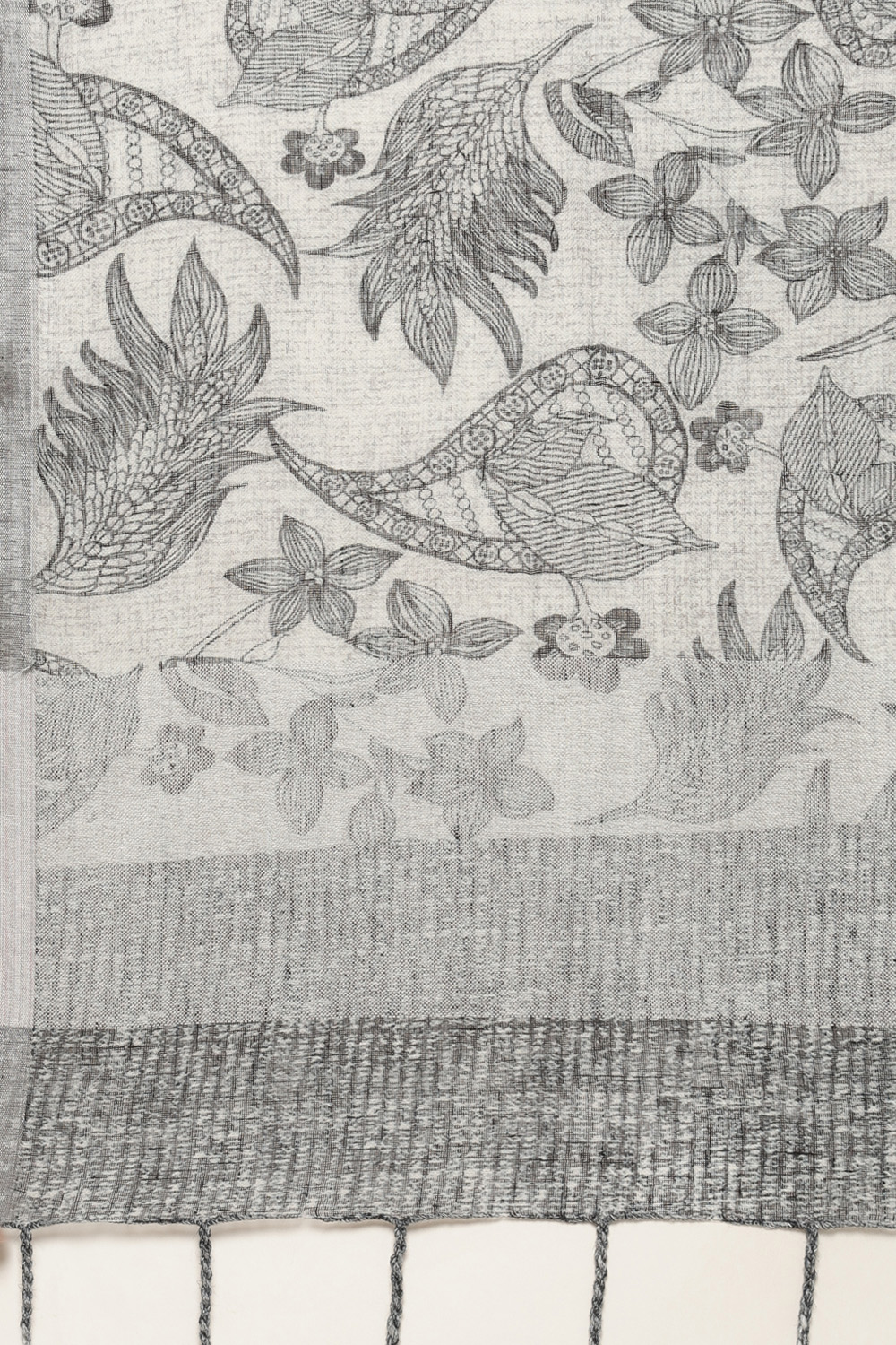 Light Blue Linen Woven Unstitched Suit Set image number 2