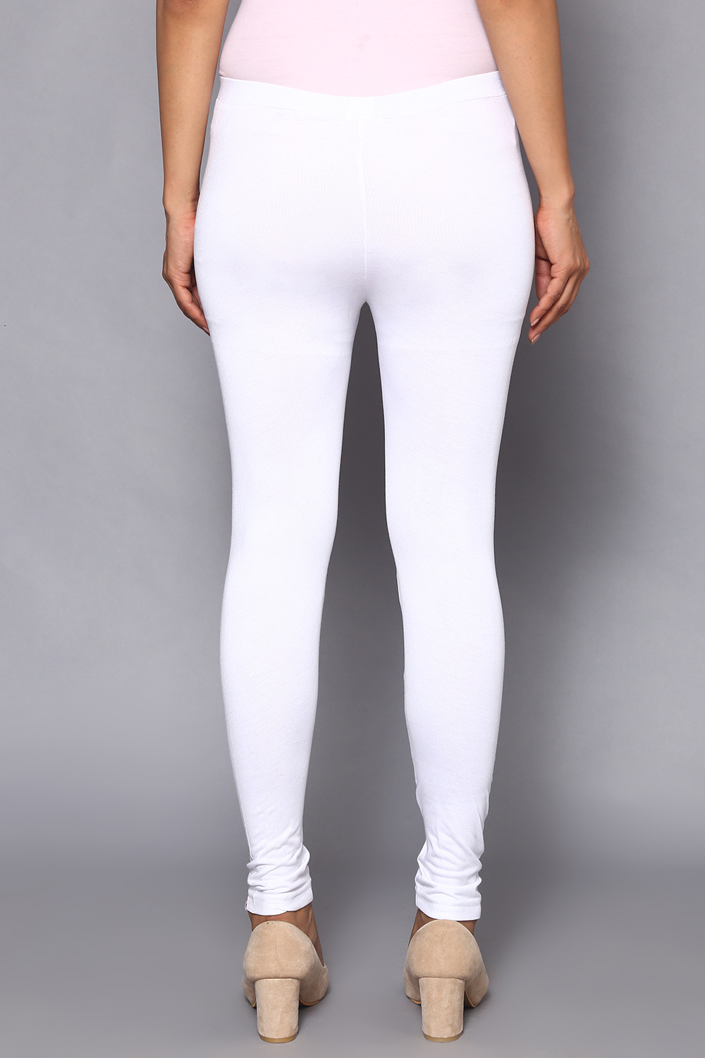 Black Viscose Lycra Solid Leggings image number 5