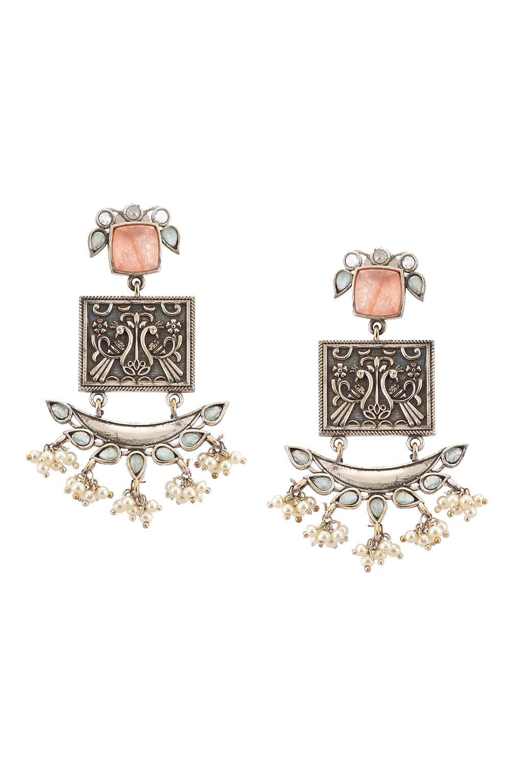 Oxidized And Rust Earrings image number 2