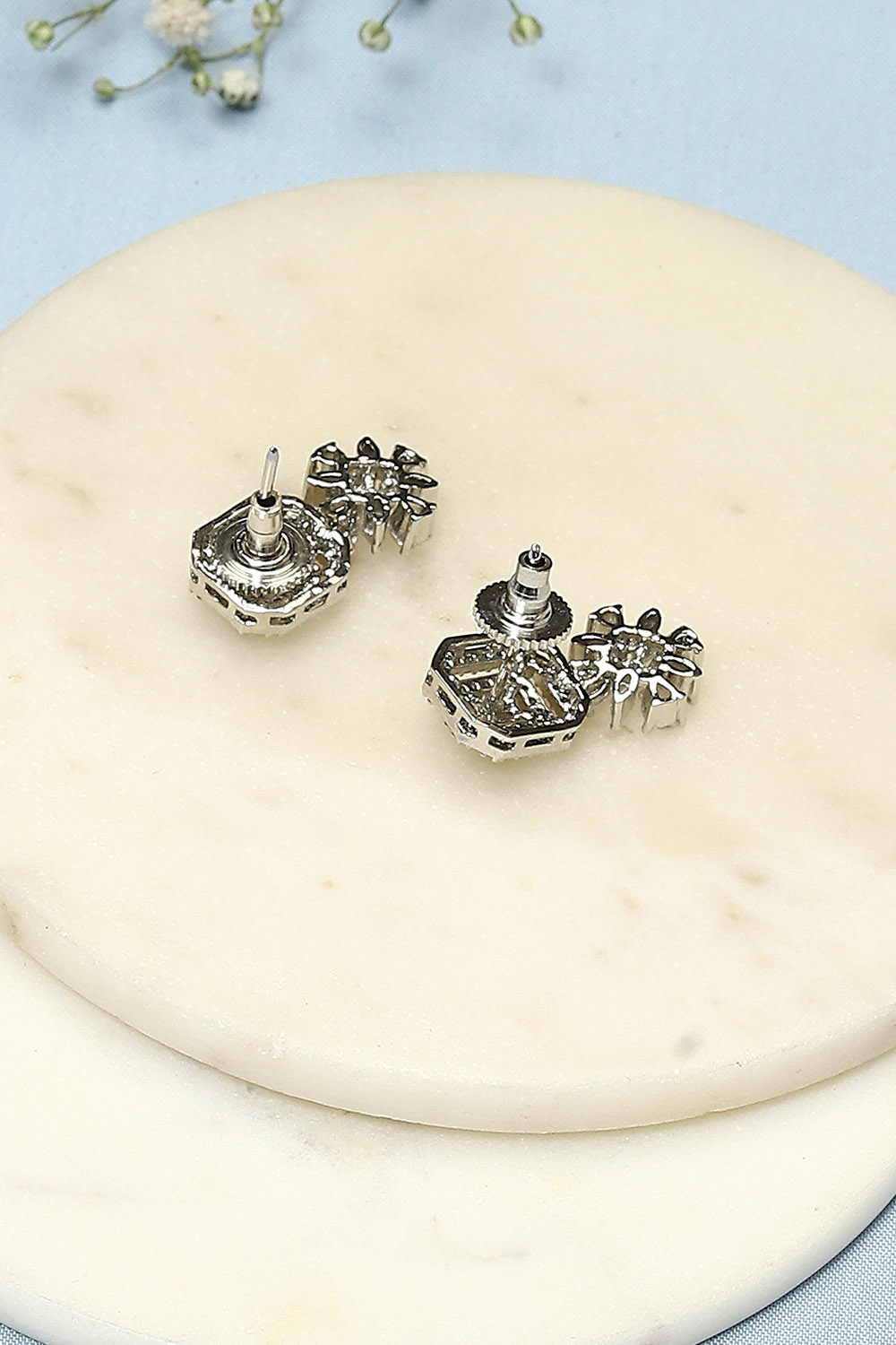 White Brass Earrings image number 2