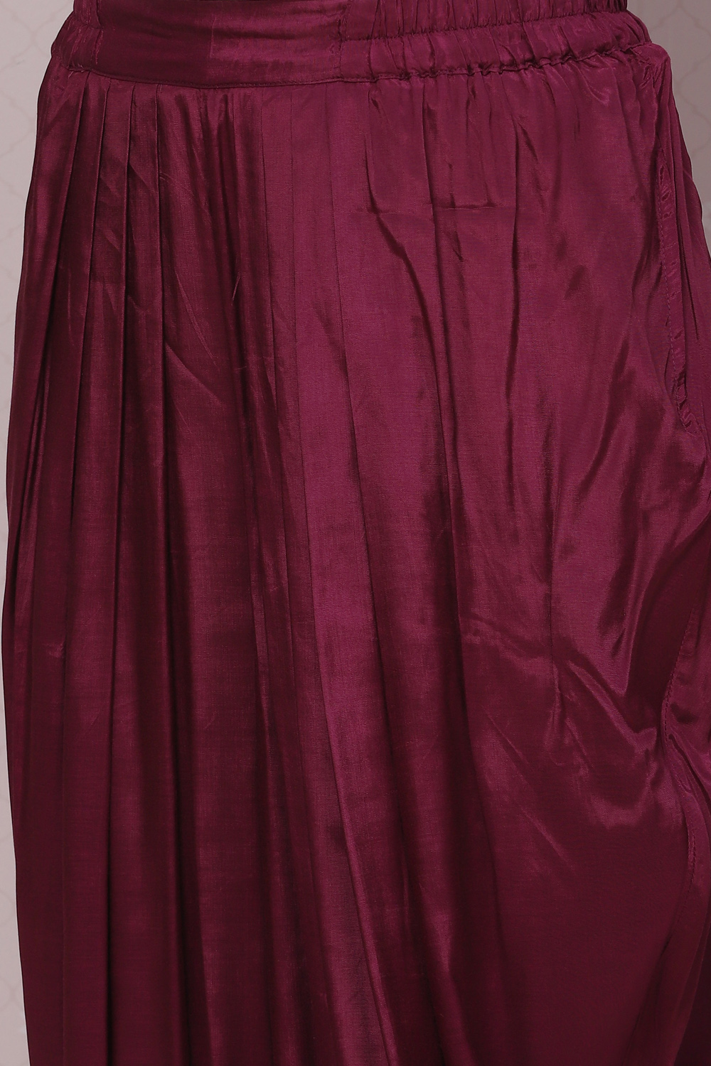 Teal Flared Cotton Silk Fusion Wear 2 Piece Set image number 2