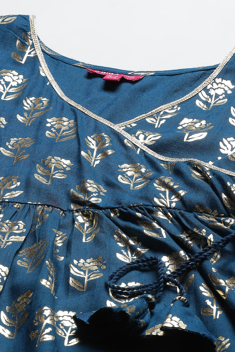 Black Rayon Flared Printed kurta Set image number 1