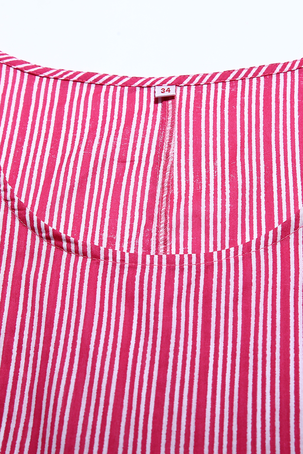 Blue Cotton Tiered Kurta image number 3
