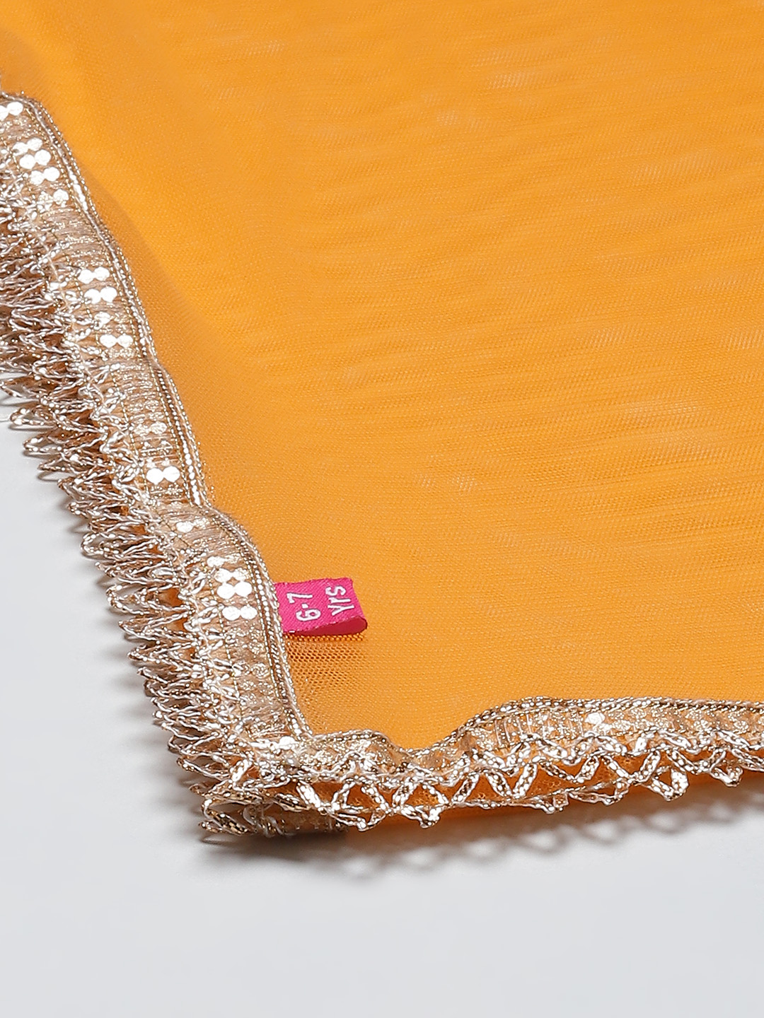 Orange Art Silk A-Line Straight Kurta Palazzo Suit Set image number 3