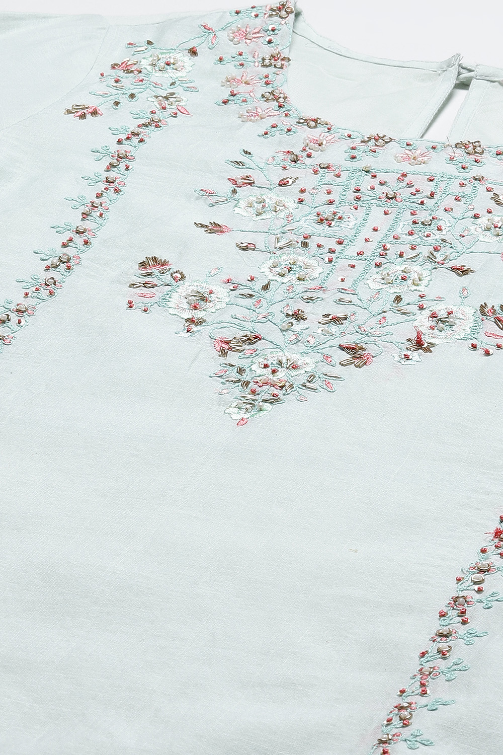 Pista Green Relaxed Kurta Garara Suit Set image number 1