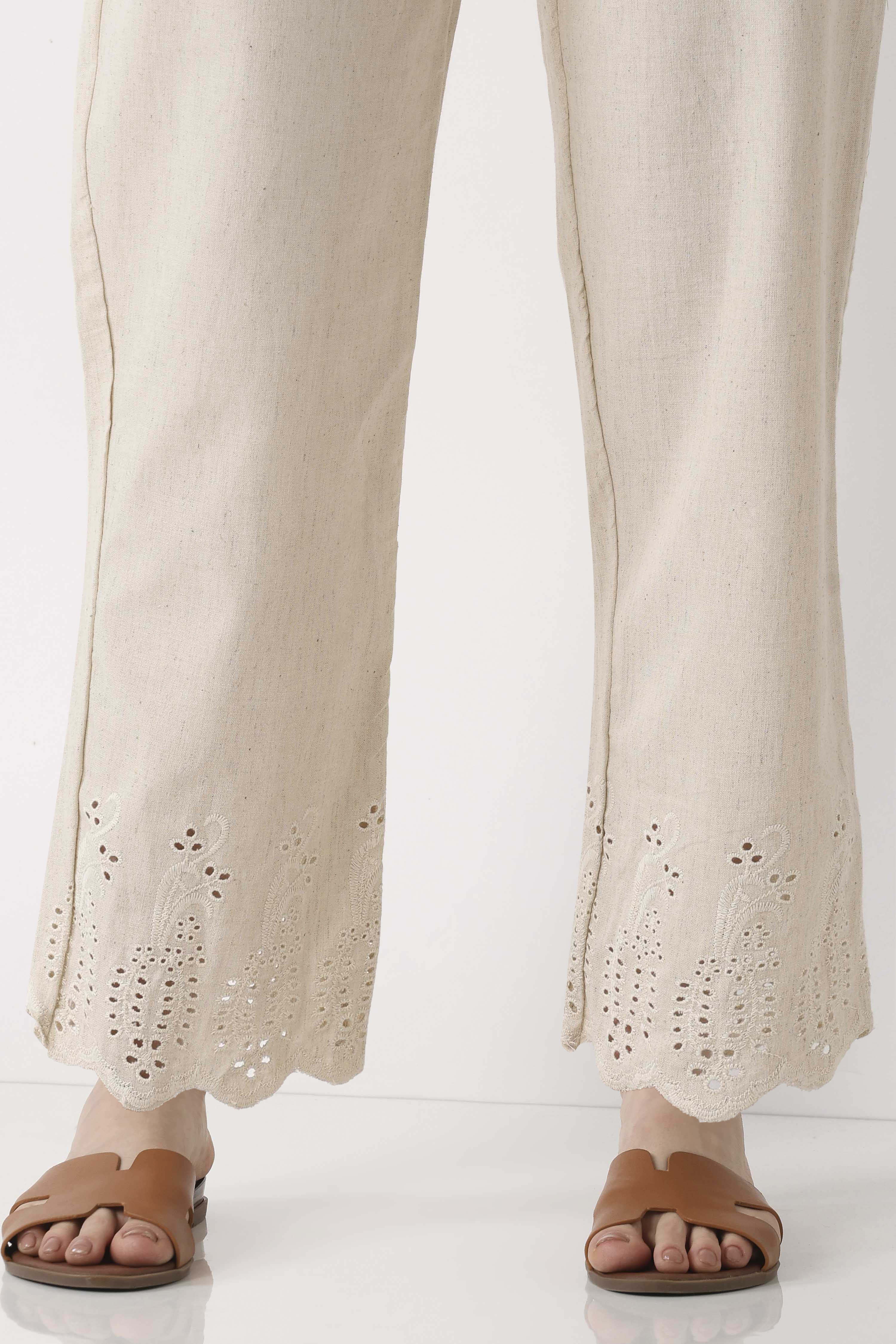 Black Cotton Blend Narrow Pant image number 6