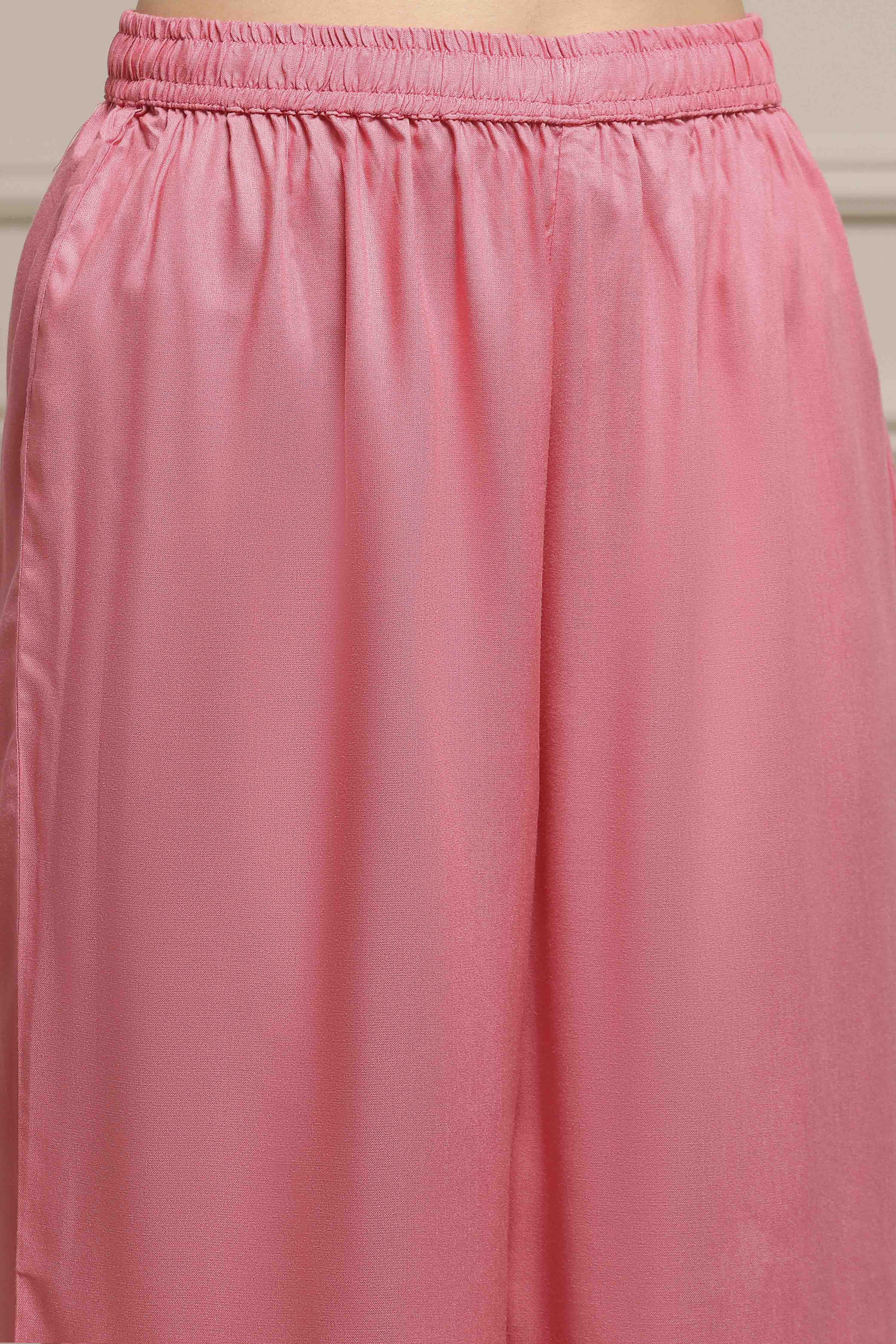 Blue Floral Printed Asymmetric Suit Set image number 2