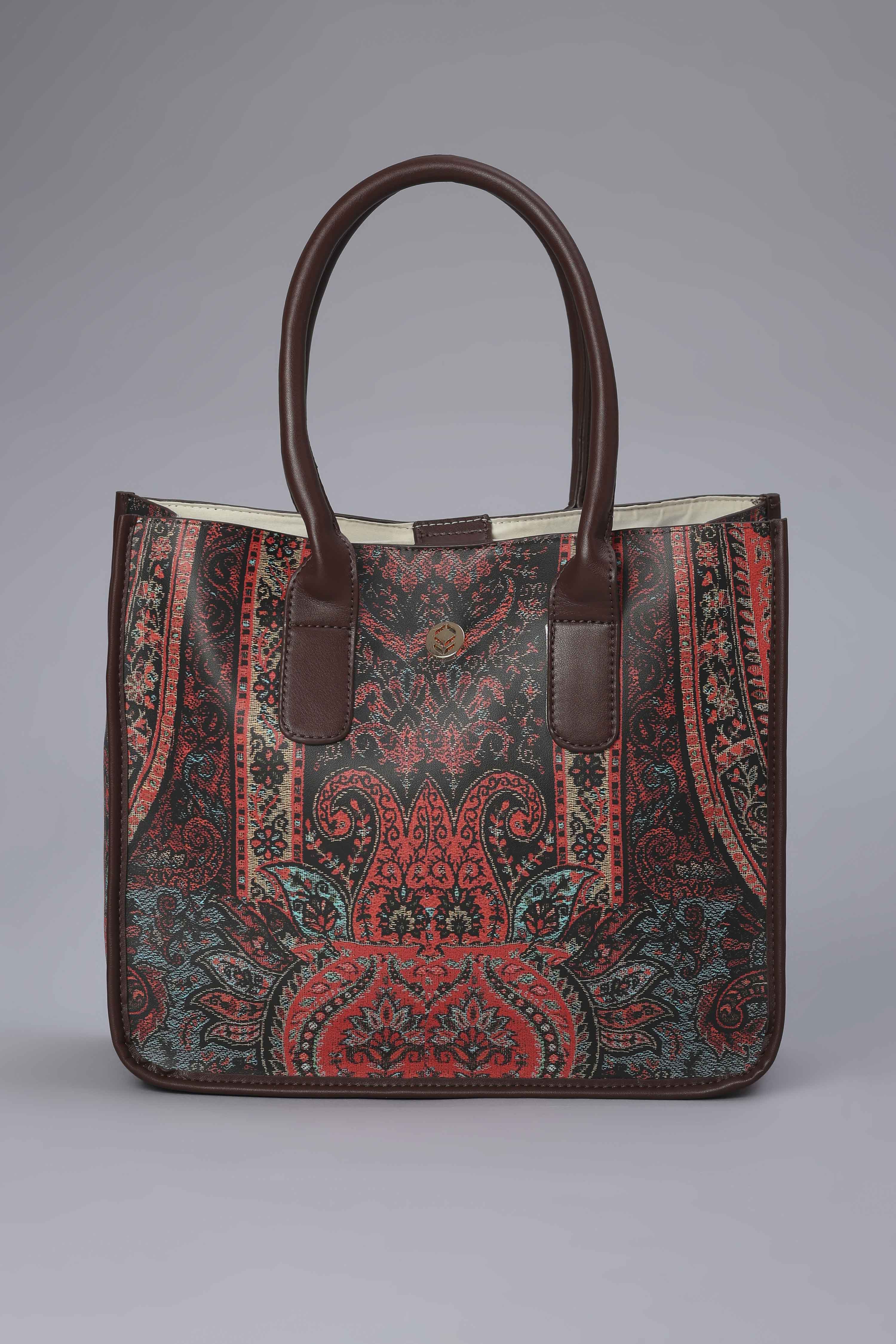 Brown PU Tote Bag image number 1