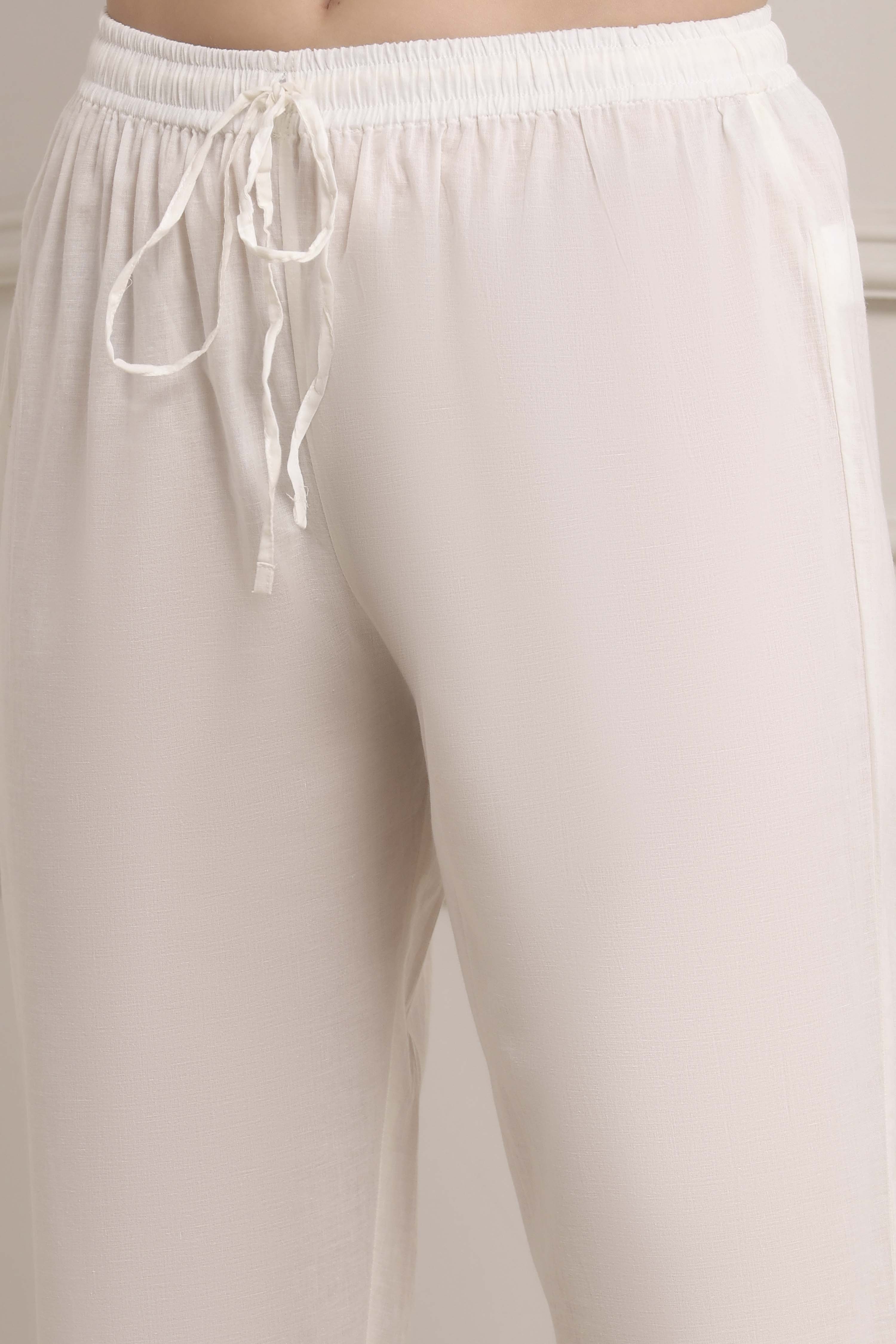 Lilac Poly Cotton Straight Kurta Pants Set image number 2