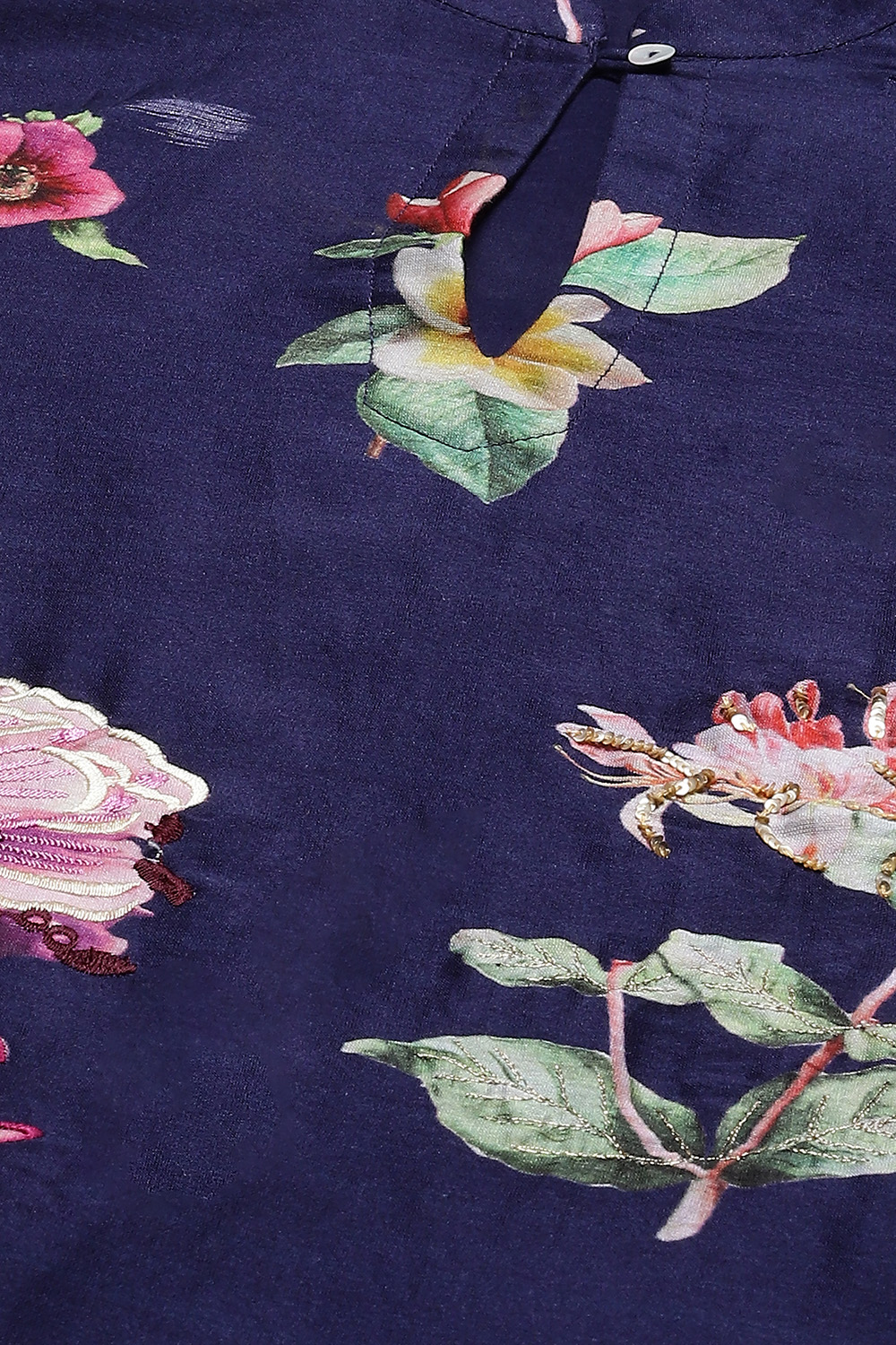 Rohit Bal Off White Cotton Silk Straight Printed Suit Set image number 1