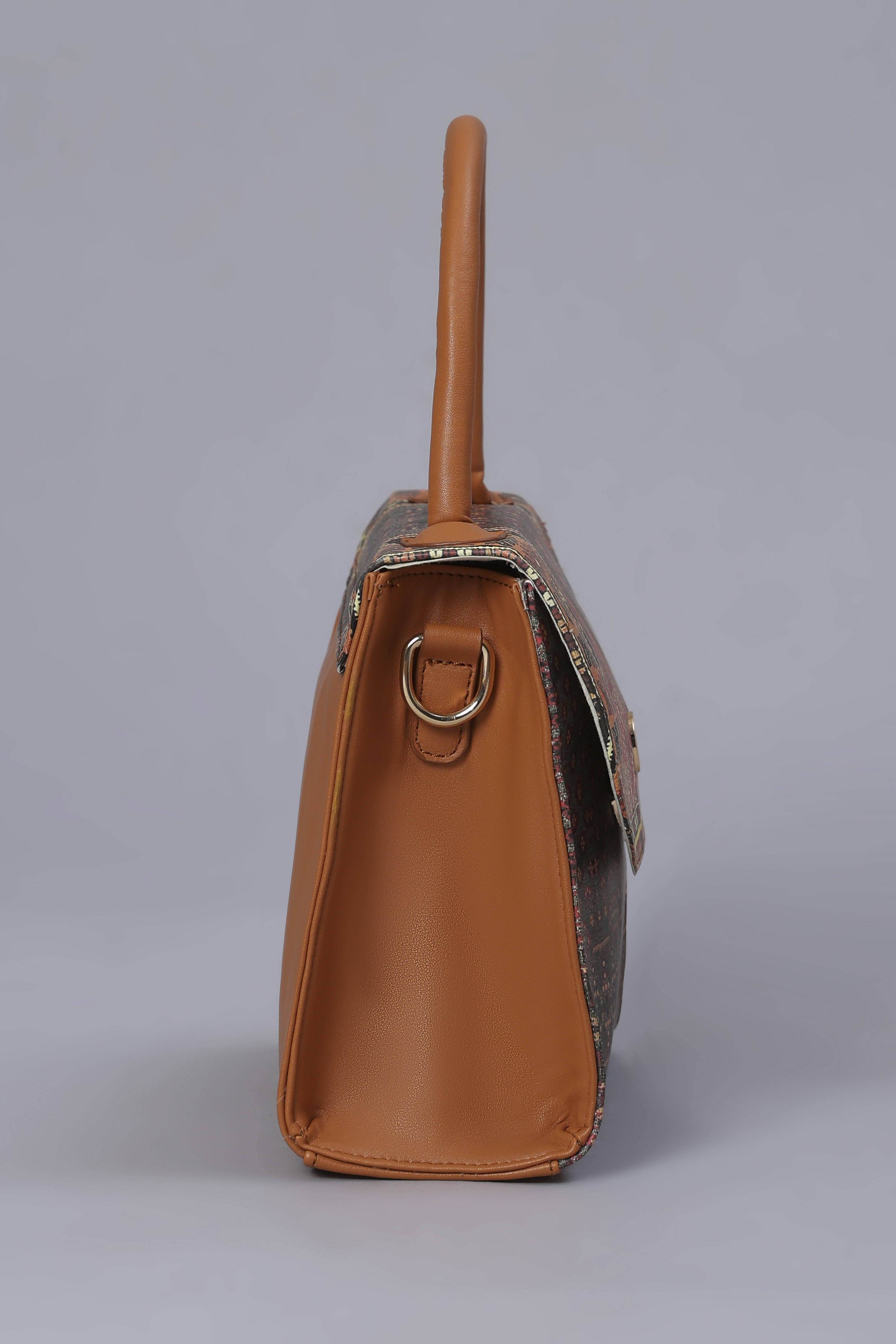 Green PU Satchel image number 4